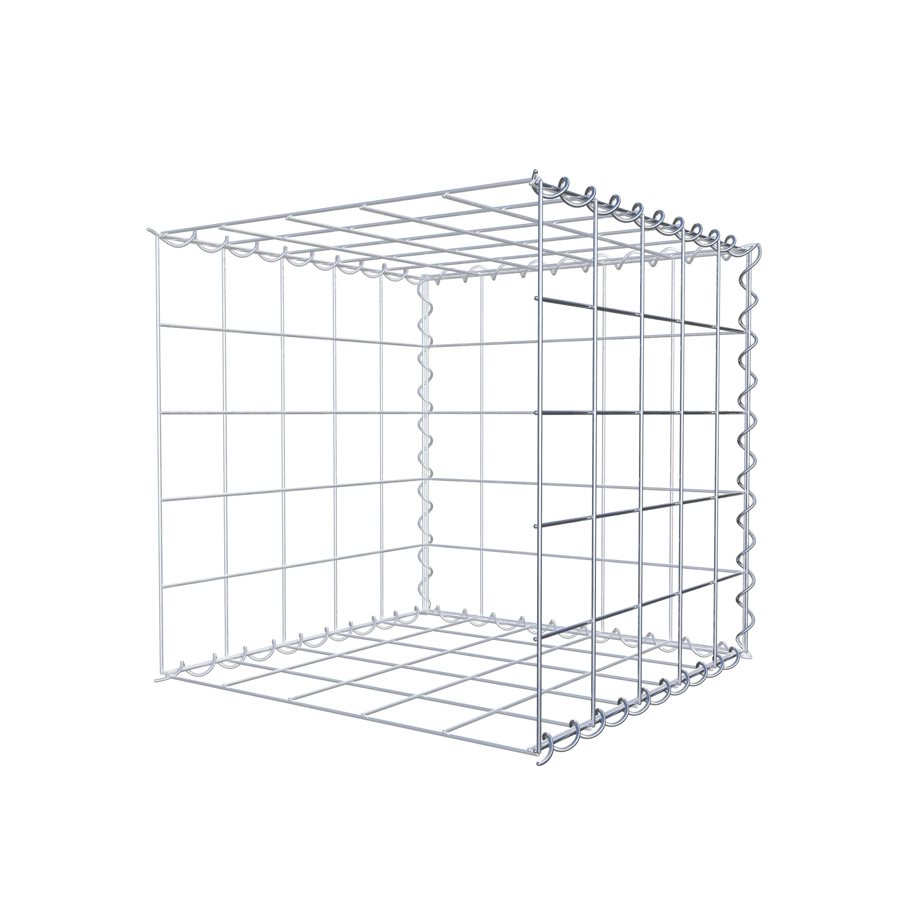 Gabion rapporté type 2 50 cm x 50 cm x 50 cm (L x H x P), mailles 10 cm x 10 cm, spirale