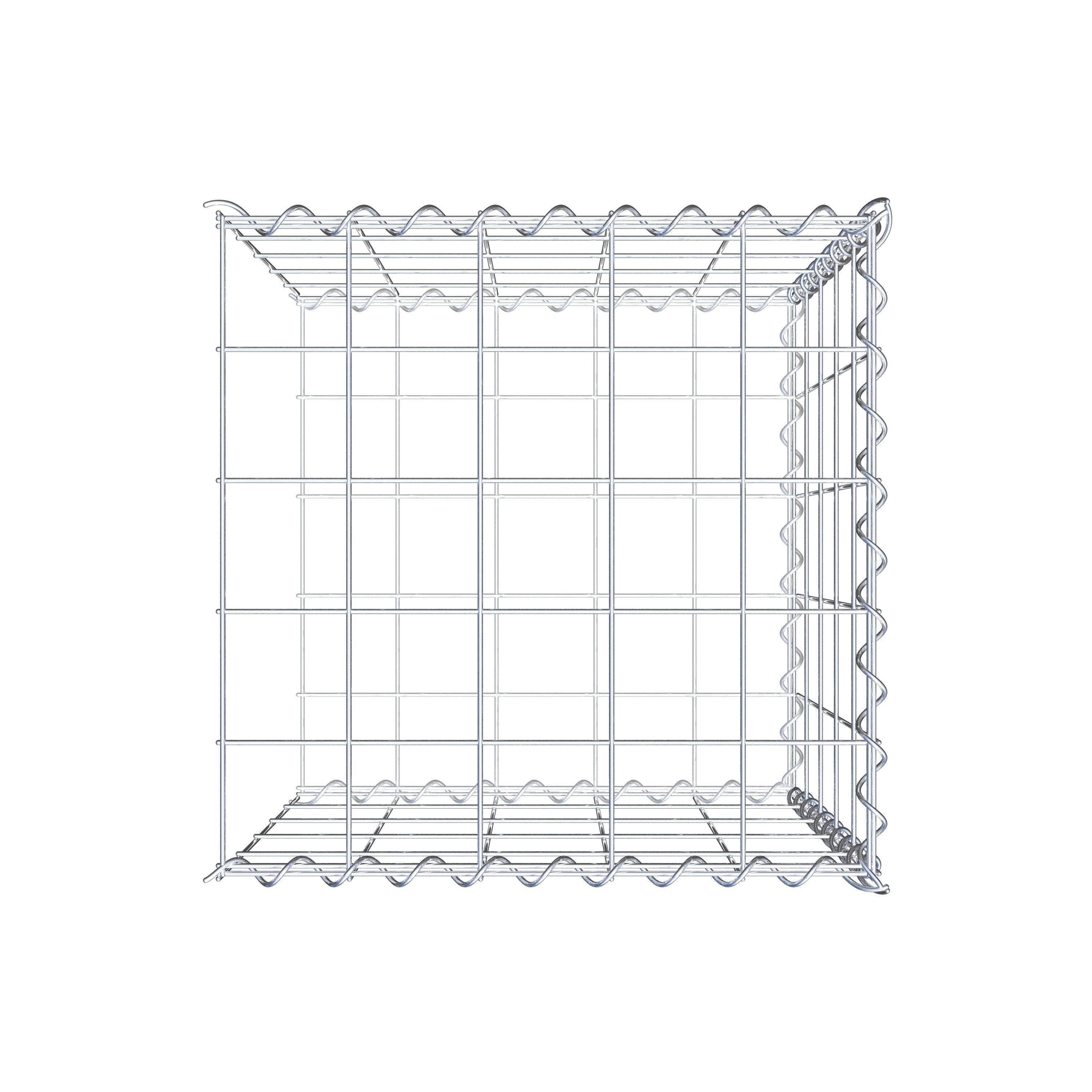 Gabião tipo 2 50 cm x 50 cm x 50 cm (C x A x P), malhagem 10 cm x 10 cm, espiral