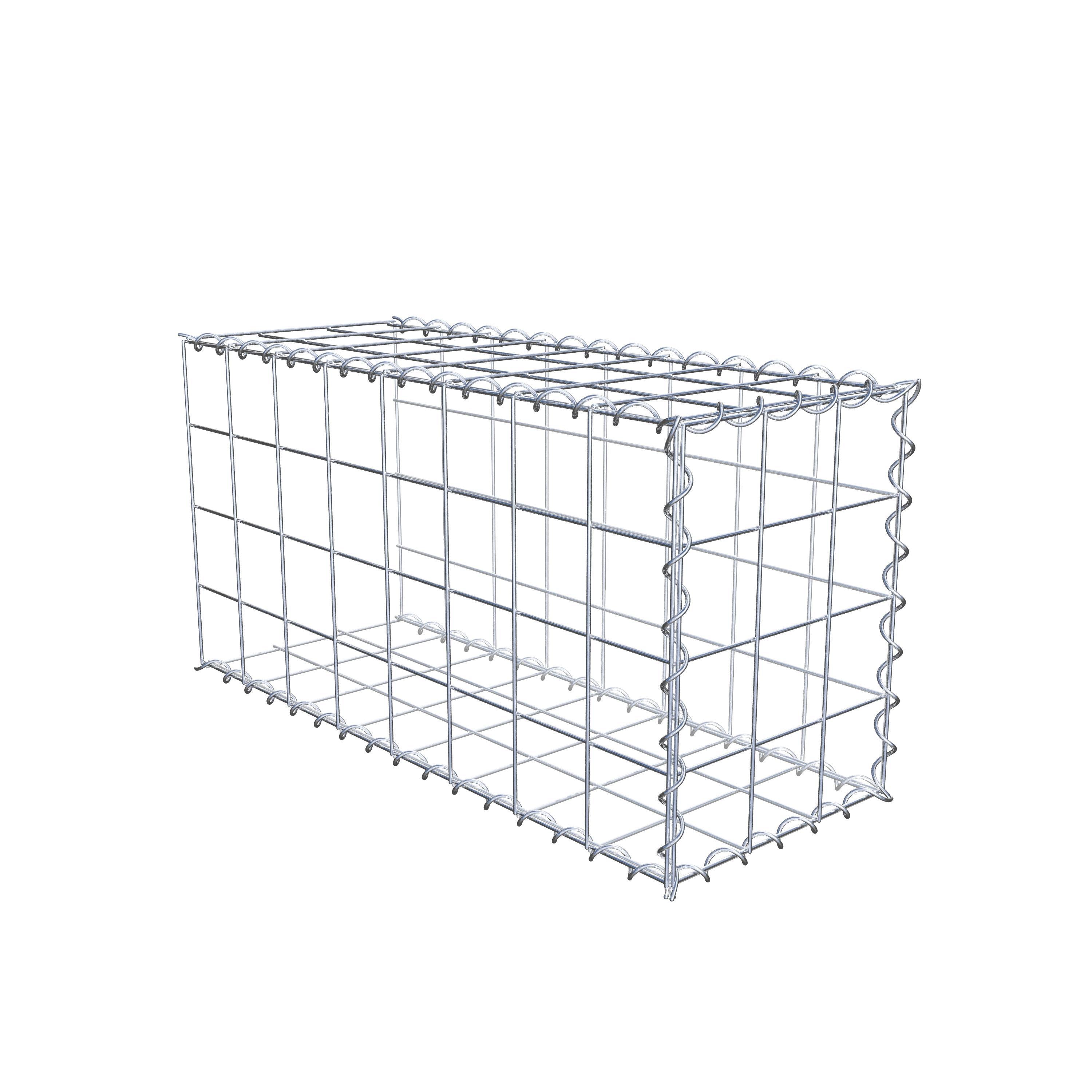 Gabion rapporté type 2 80 cm x 40 cm x 30 cm (L x H x P), mailles 10 cm x 10 cm, spirale