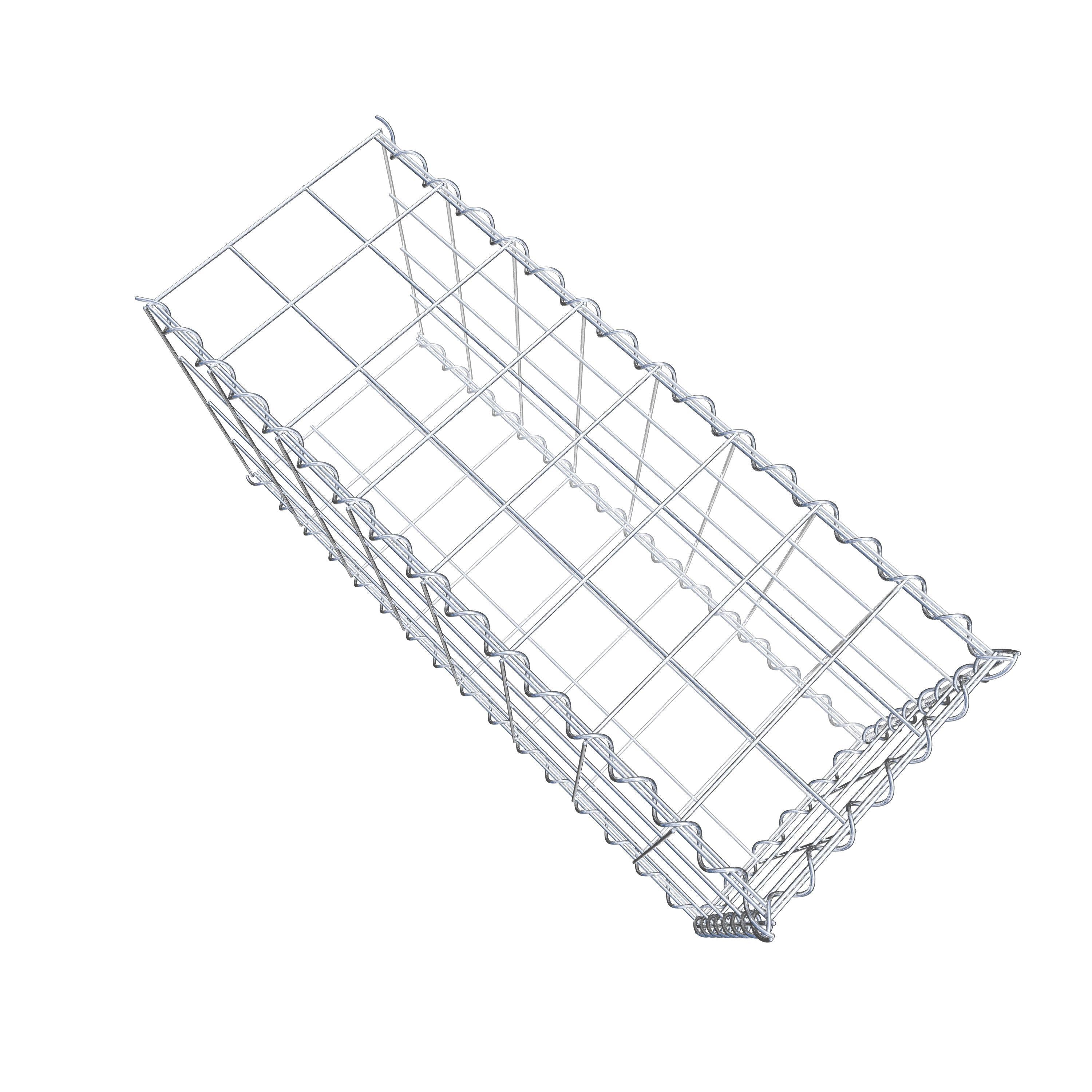 Add-on schanskorf type 2 80 cm x 40 cm x 30 cm (L x H x D), maaswijdte 10 cm x 10 cm, spiraalvormig