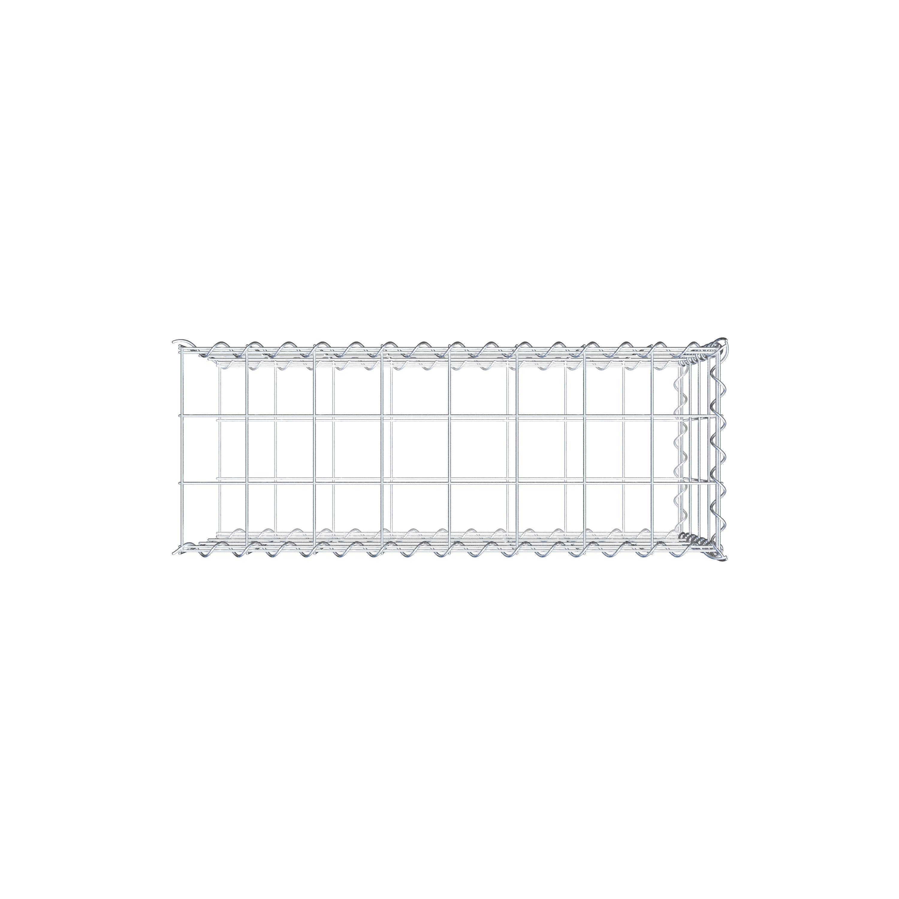 Add-on schanskorf type 2 80 cm x 40 cm x 30 cm (L x H x D), maaswijdte 10 cm x 10 cm, spiraalvormig