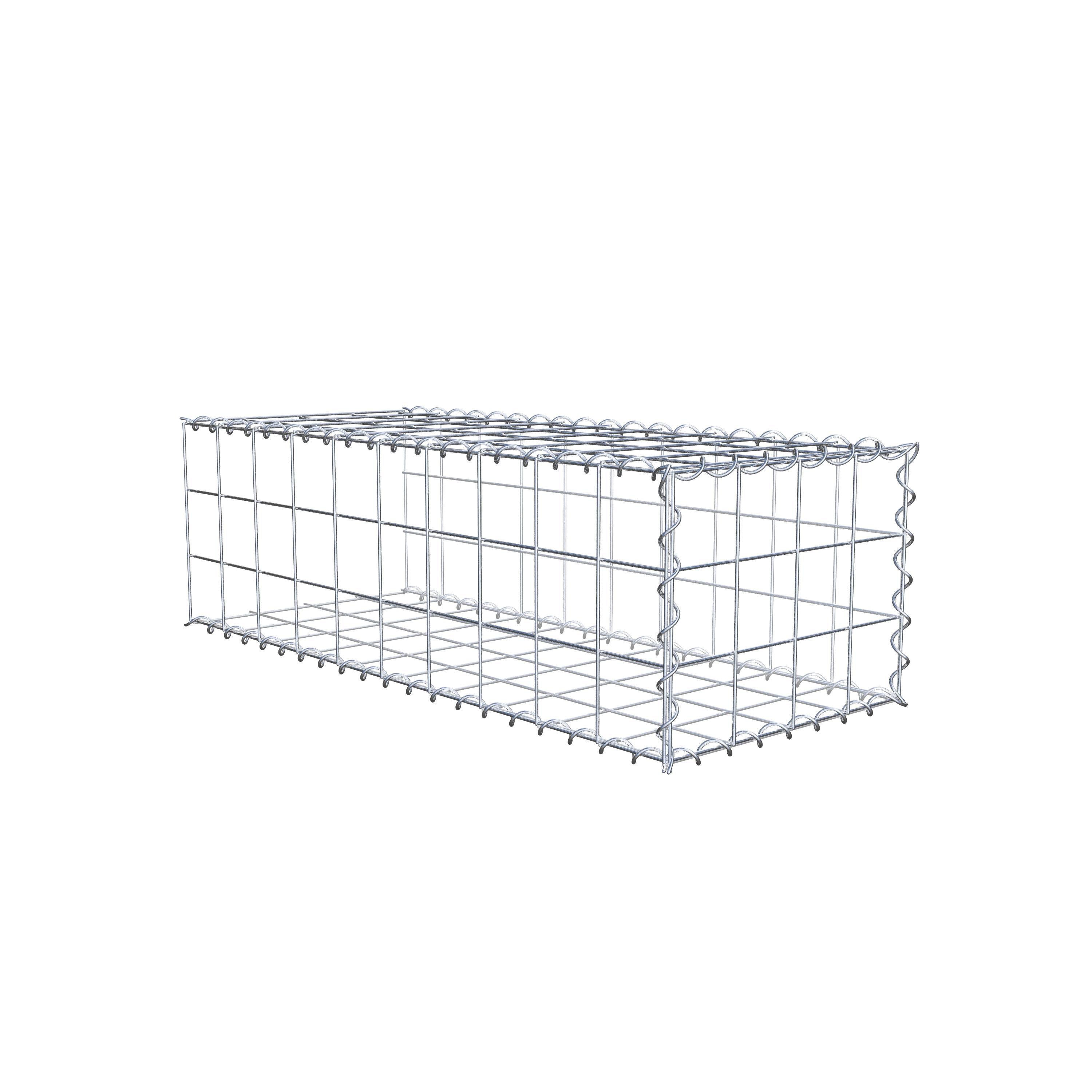 Extra gabion typ 2 100 cm x 30 cm x 40 cm (L x H x D), maskstorlek 10 cm x 10 cm, spiral