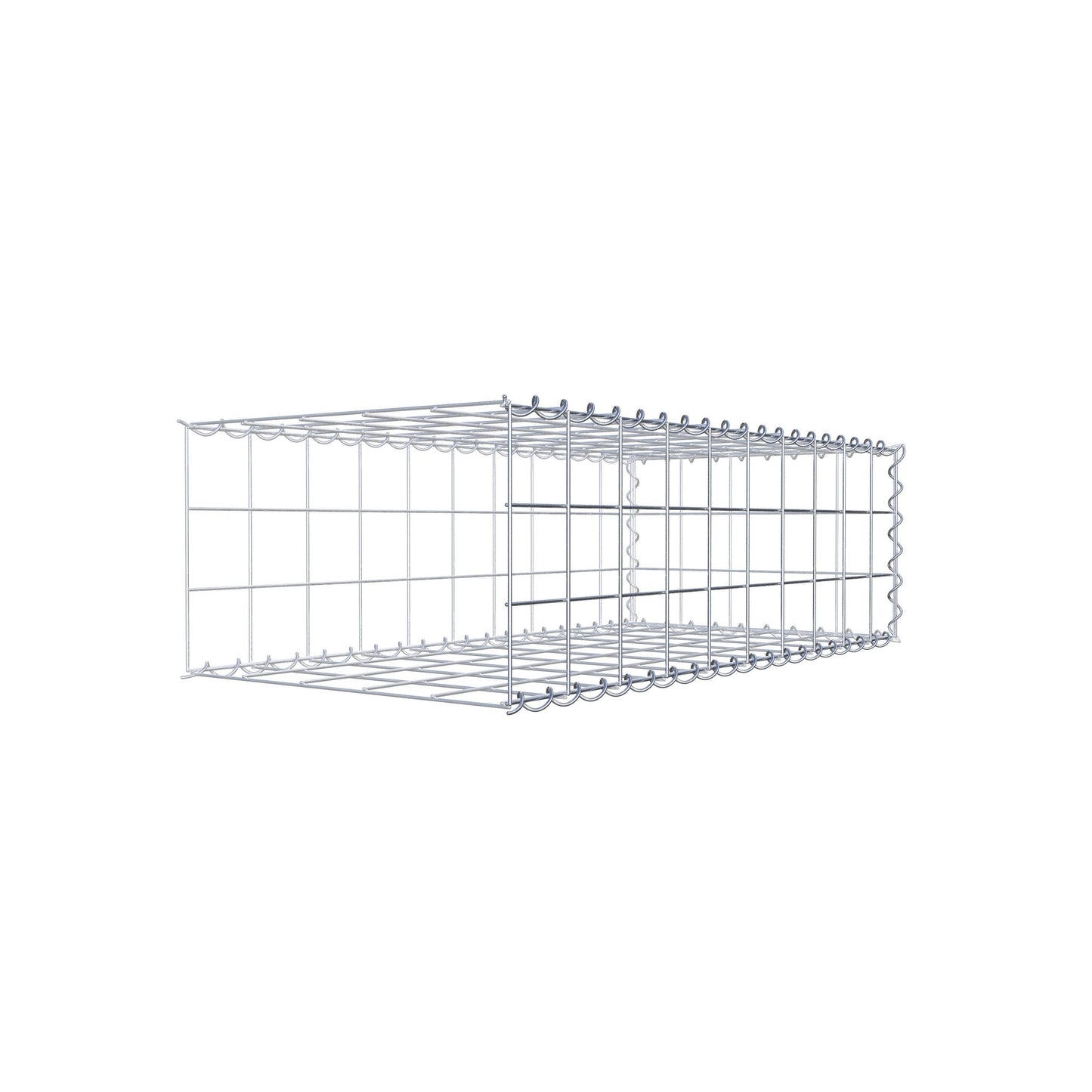 Gabião tipo 2 100 cm x 30 cm x 50 cm (C x A x P), malhagem 10 cm x 10 cm, espiral