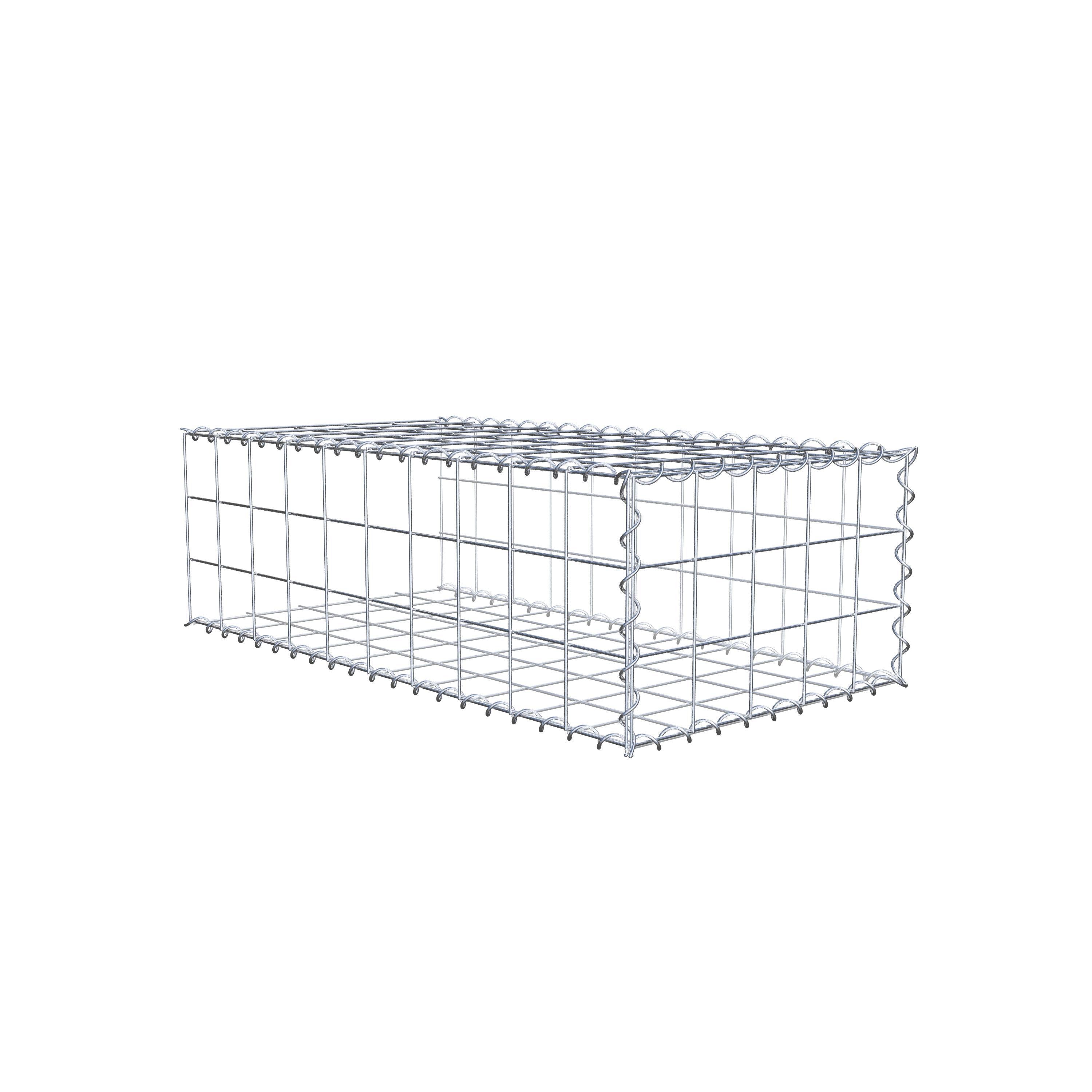 Gabbione aggiuntivo tipo 2 100 cm x 30 cm x 50 cm (L x A x P), maglia 10 cm x 10 cm, spirale