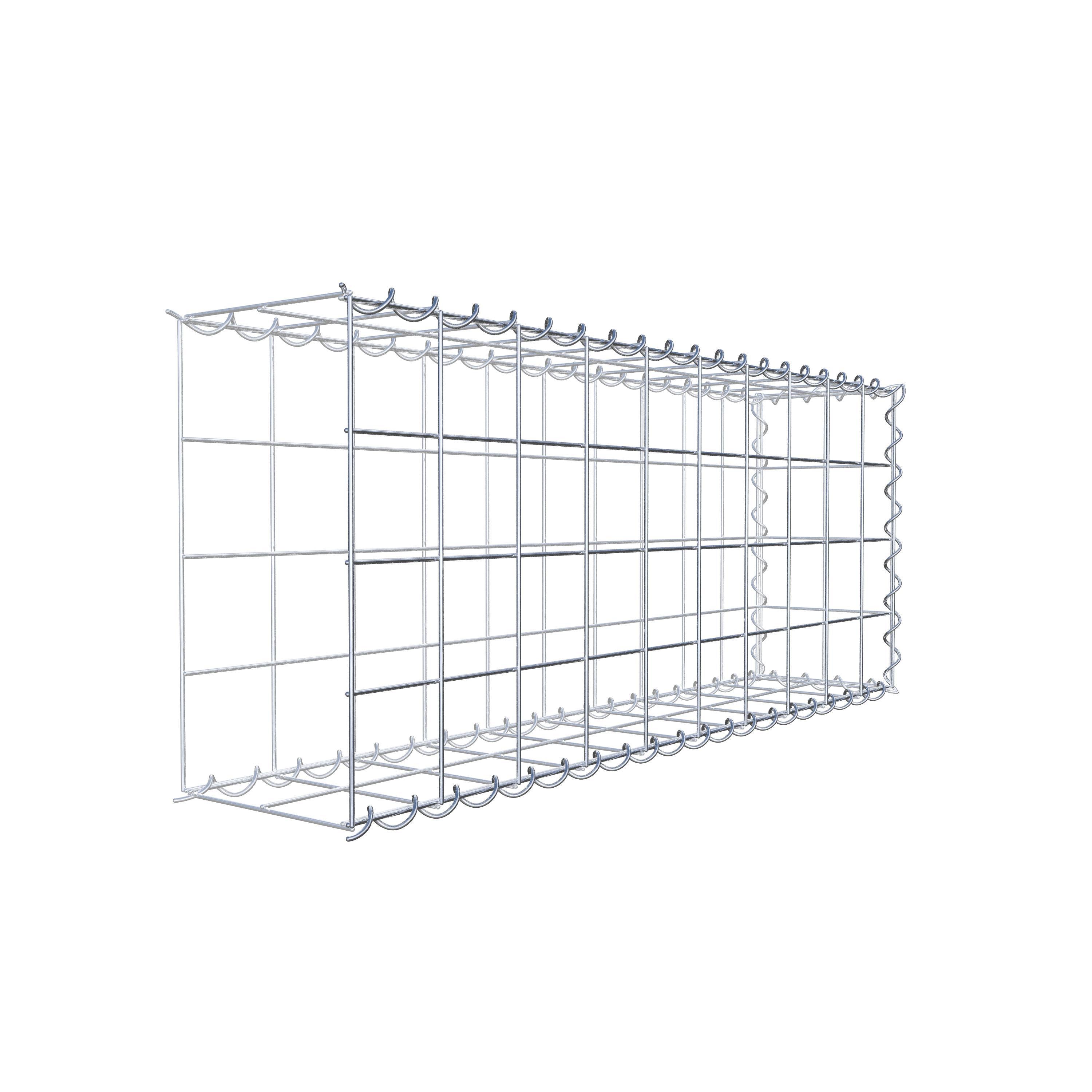 Gabião tipo 2 100 cm x 40 cm x 20 cm (C x A x P), malhagem 10 cm x 10 cm, espiral