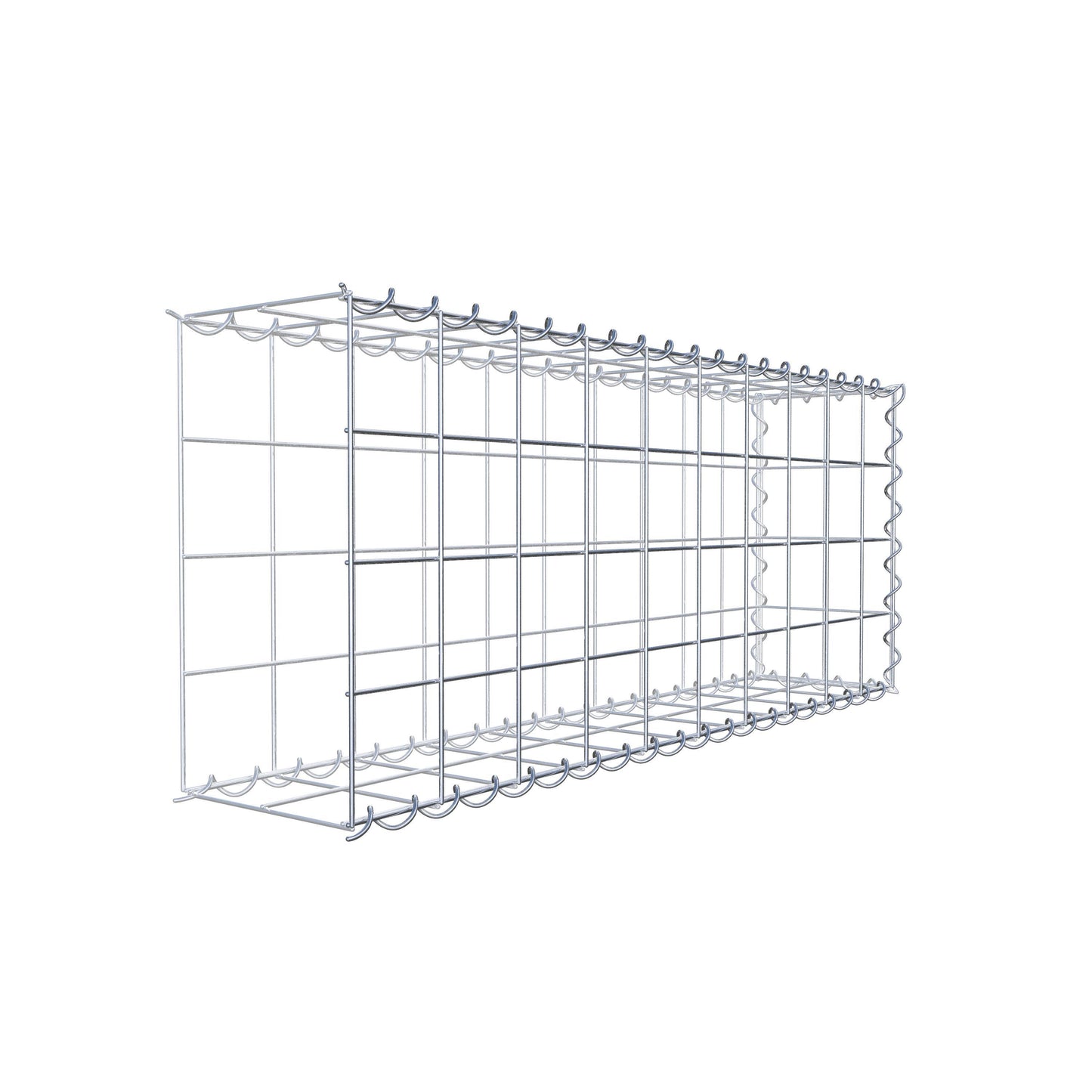 Gabião tipo 2 100 cm x 40 cm x 20 cm (C x A x P), malhagem 10 cm x 10 cm, espiral