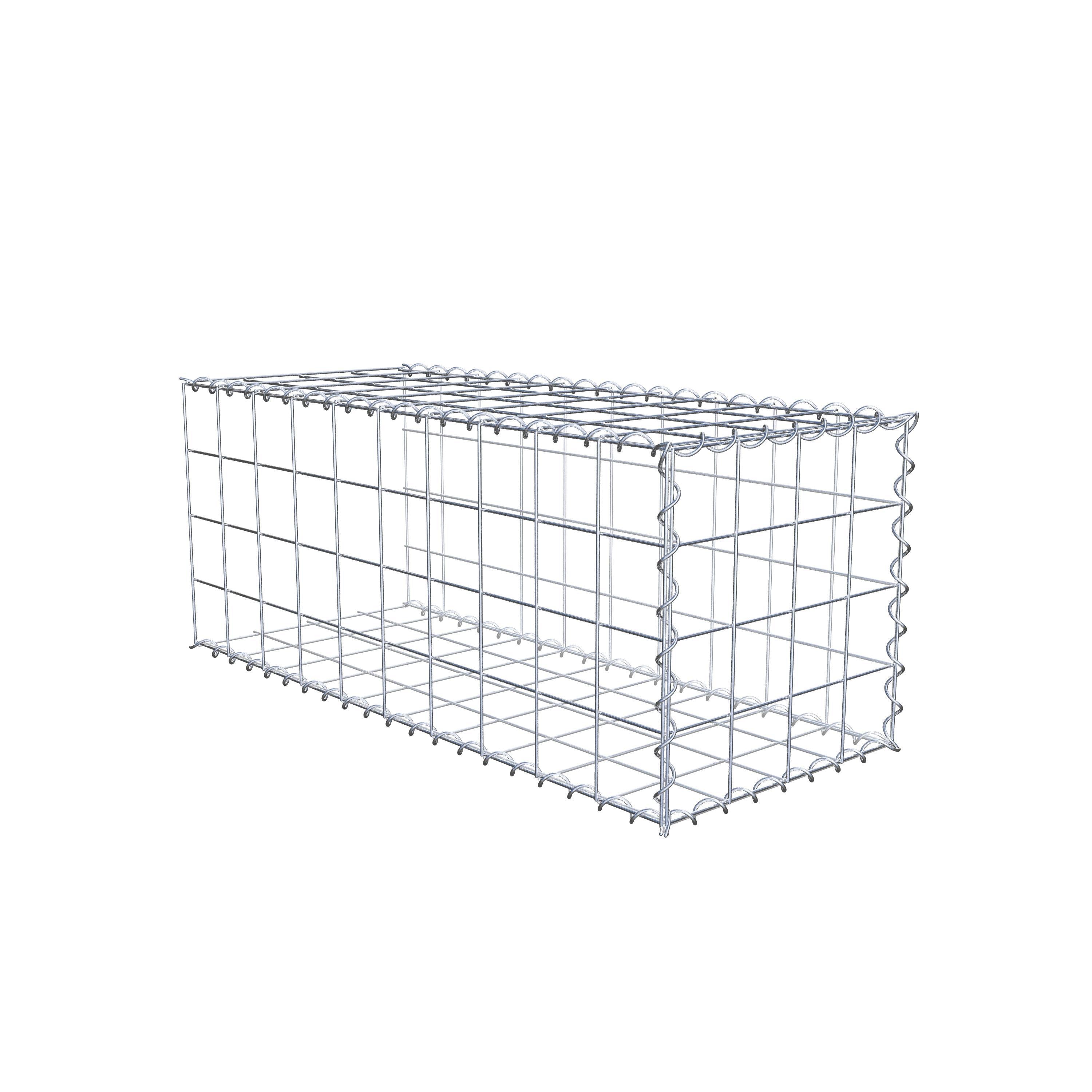 Gabion rapporté type 2 100 cm x 40 cm x 40 cm (L x H x P), mailles 10 cm x 10 cm, spirale