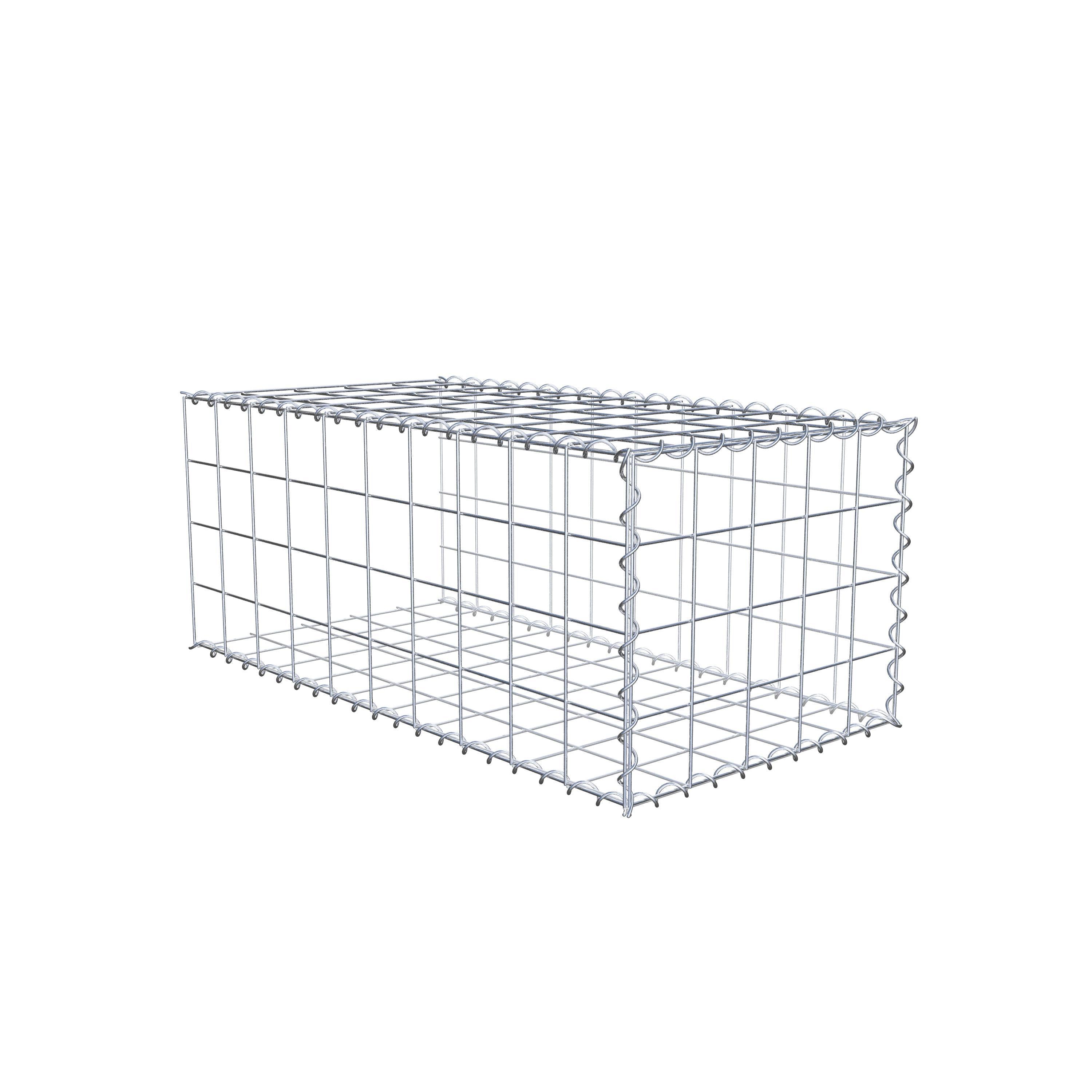 Gabion rapporté type 2 100 cm x 40 cm x 50 cm (L x H x P), mailles 10 cm x 10 cm, spirale