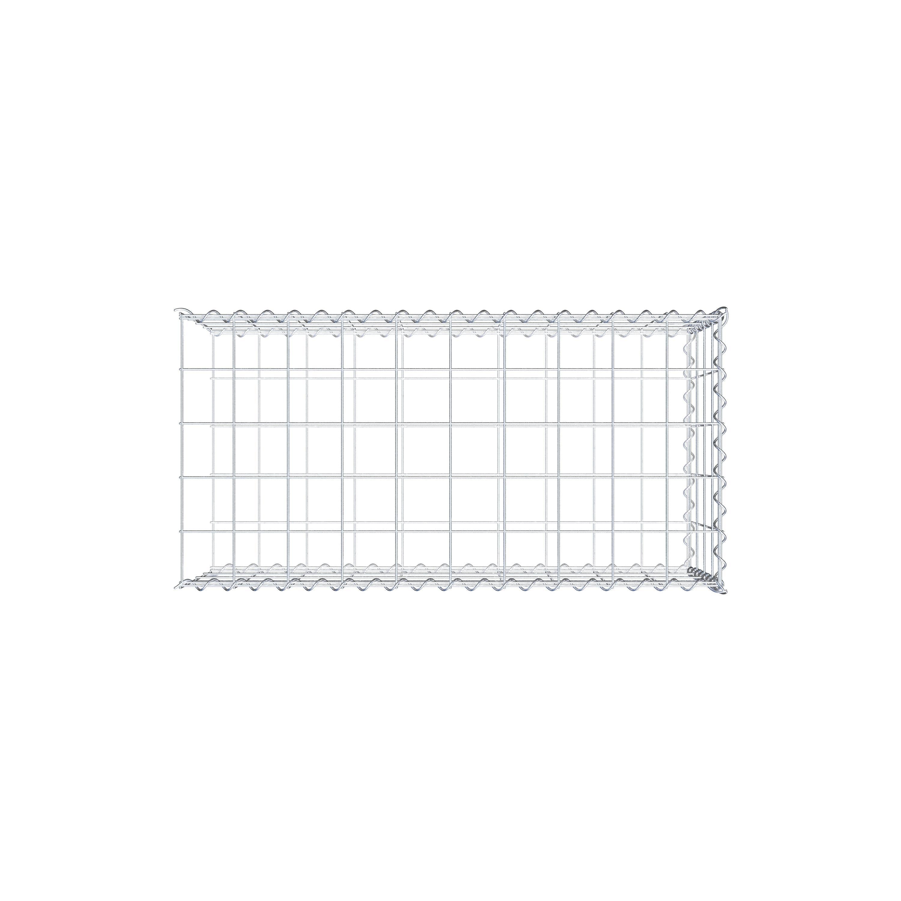 Add-on schanskorf type 2 100 cm x 40 cm x 50 cm (L x H x D), maaswijdte 10 cm x 10 cm, spiraal