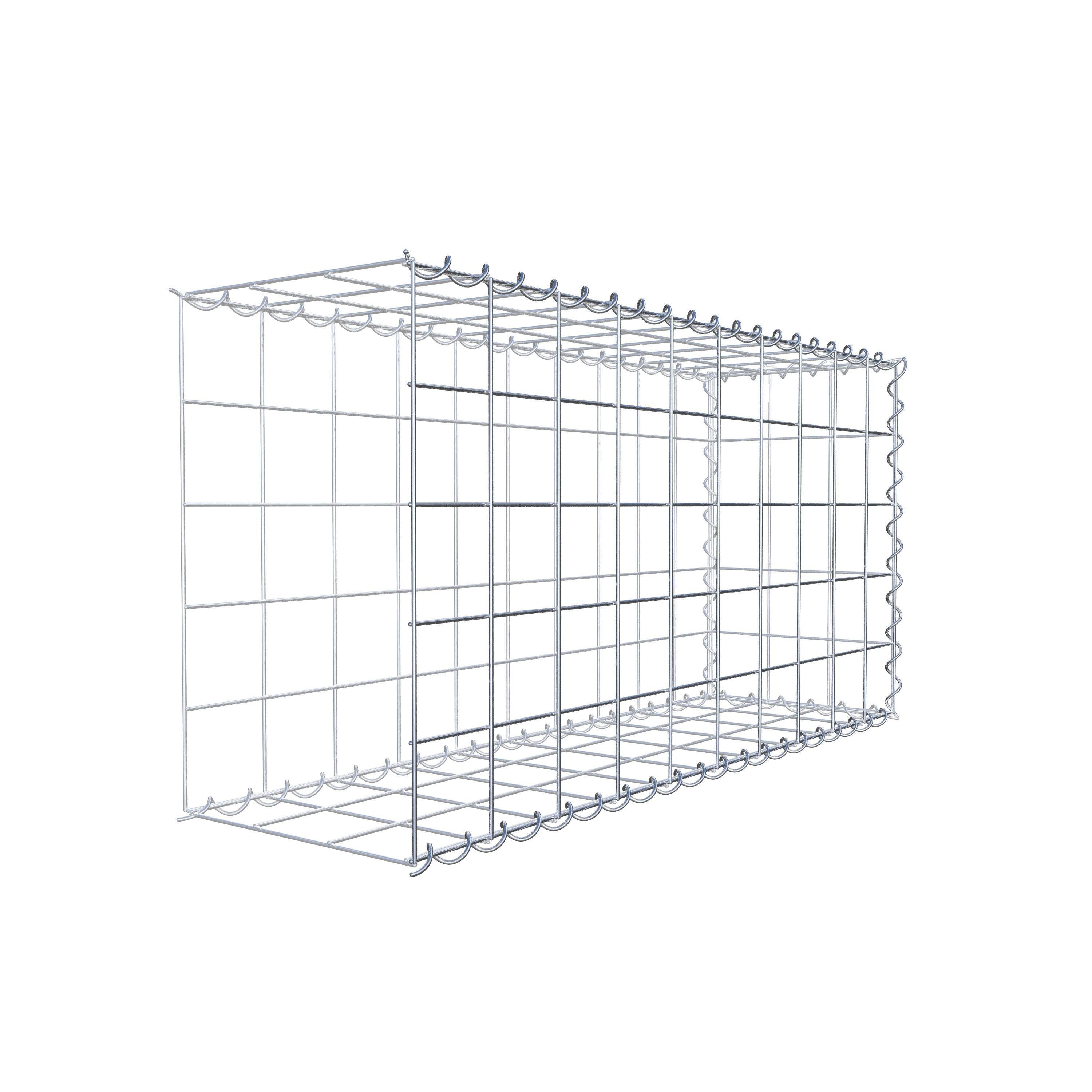 Gabion rapporté type 2 100 cm x 50 cm x 30 cm (L x H x P), mailles 10 cm x 10 cm, spirale