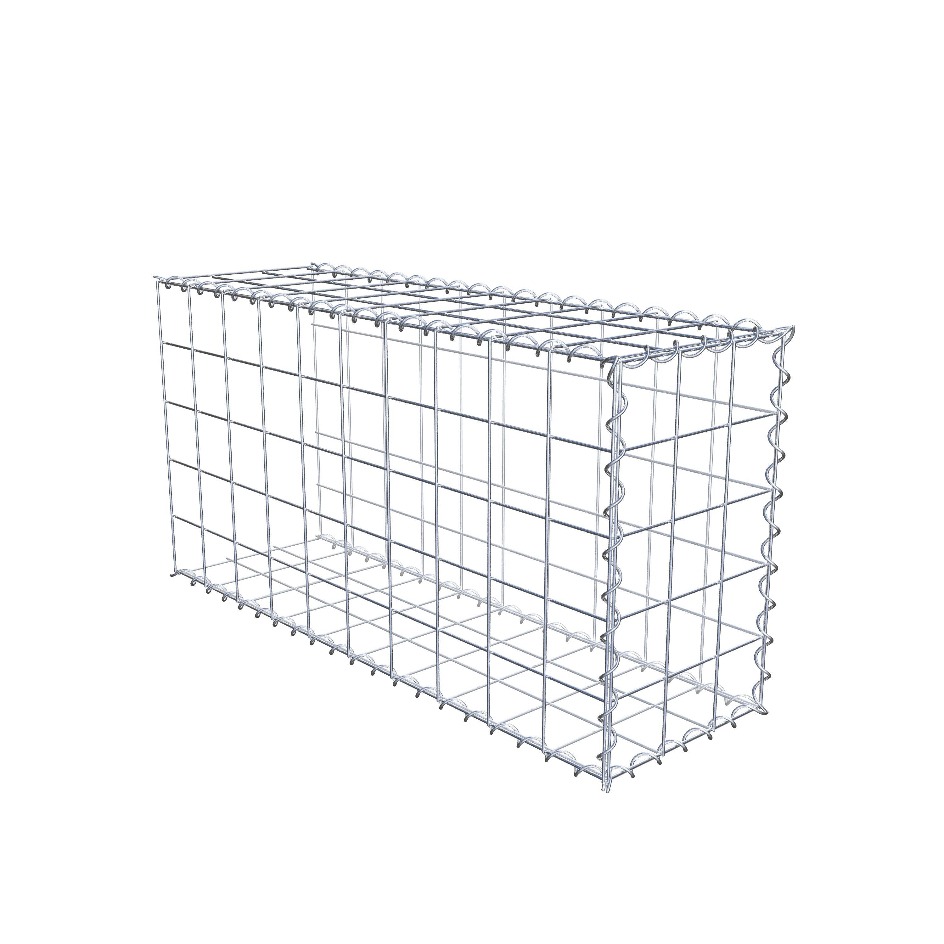 Gabion rapporté type 2 100 cm x 50 cm x 30 cm (L x H x P), mailles 10 cm x 10 cm, spirale