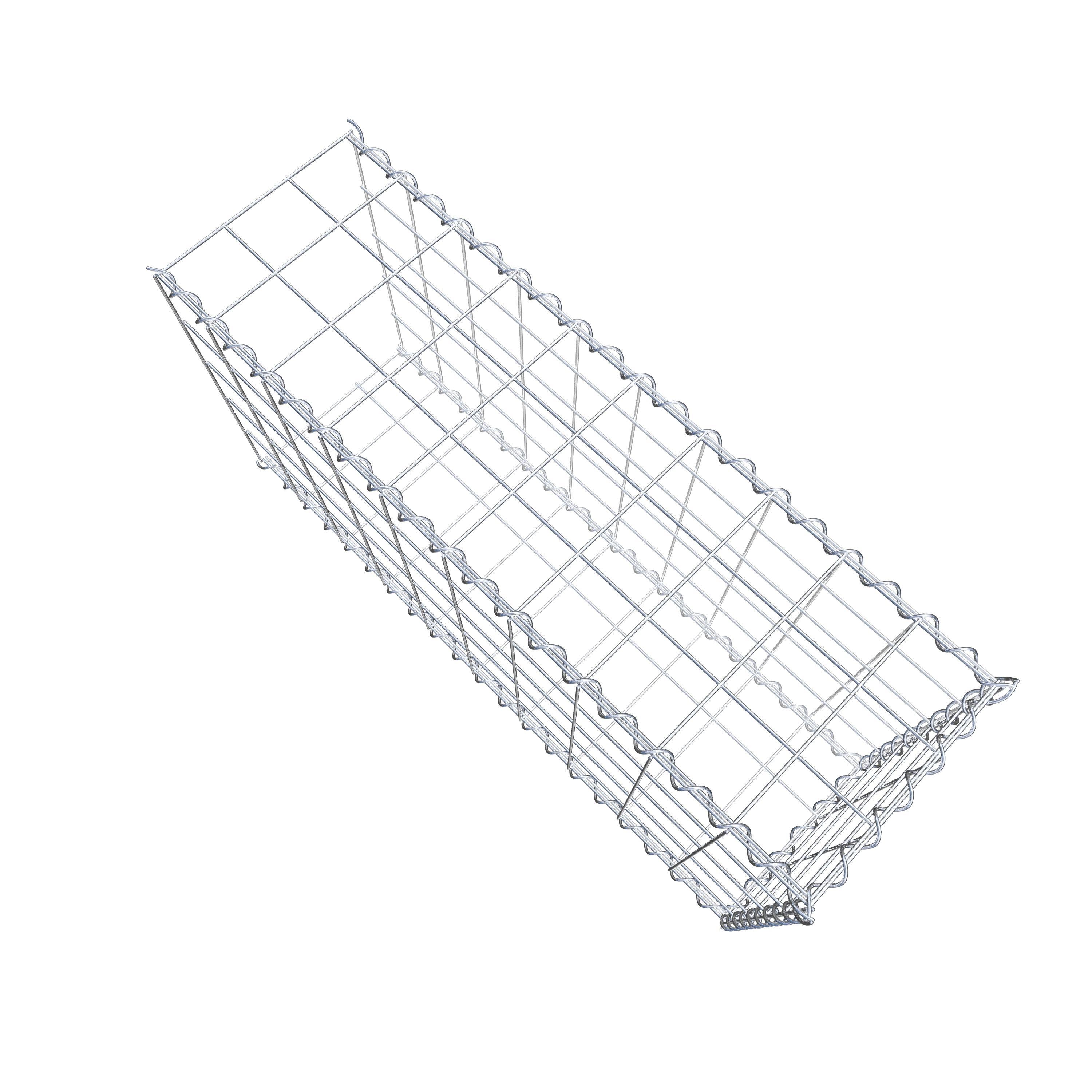 Gabion rapporté type 2 100 cm x 50 cm x 30 cm (L x H x P), mailles 10 cm x 10 cm, spirale