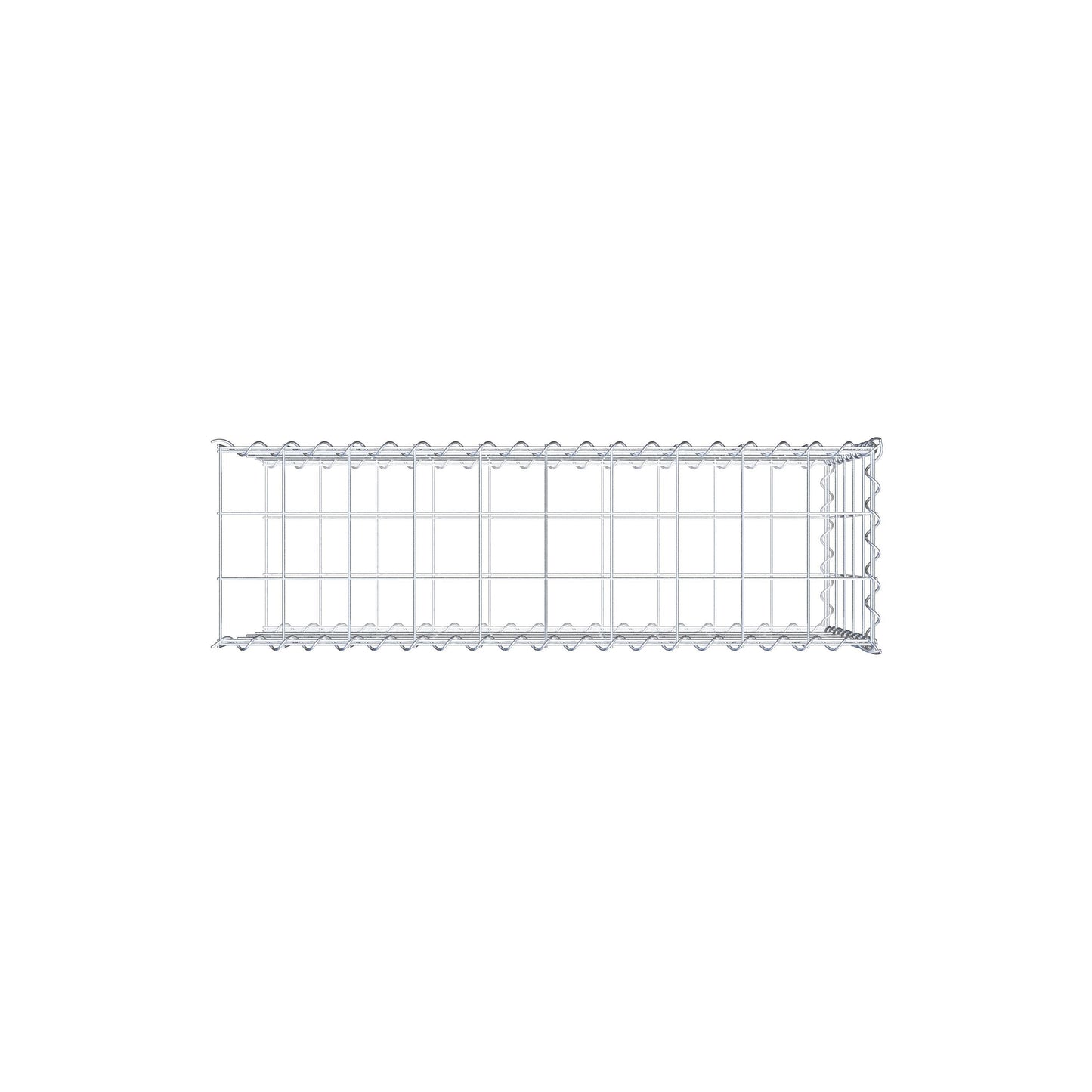 Gabião tipo 2 100 cm x 50 cm x 30 cm (C x A x P), malhagem 10 cm x 10 cm, espiral