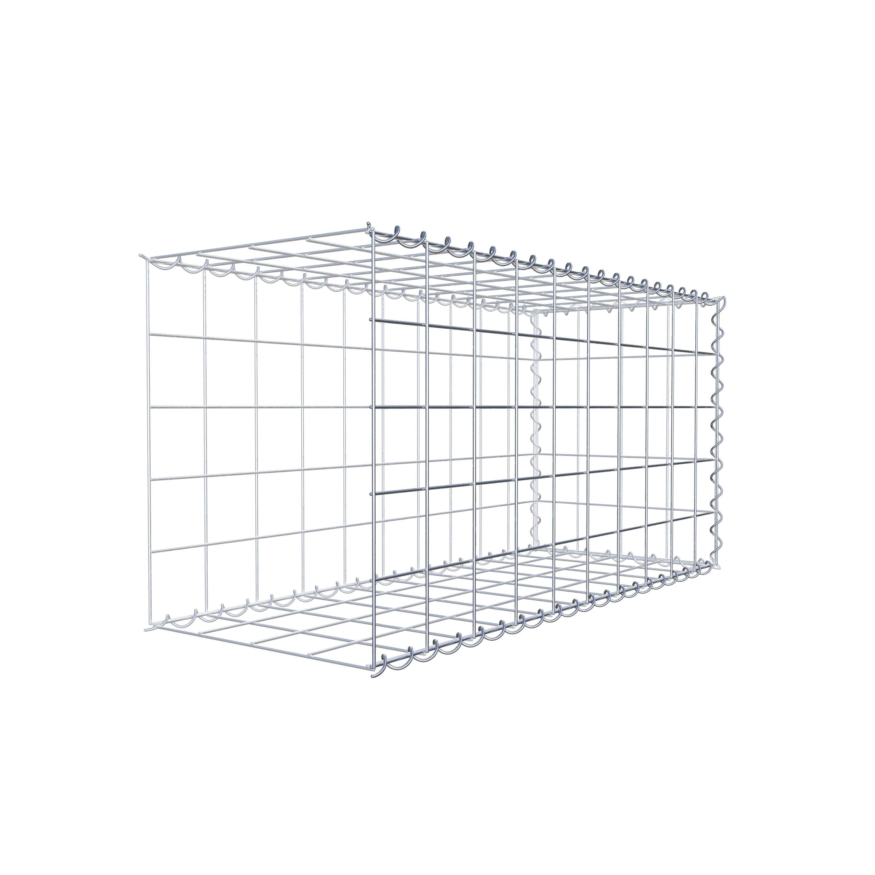 Gabion rapporté type 2 100 cm x 50 cm x 40 cm (L x H x P), mailles 10 cm x 10 cm, spirale