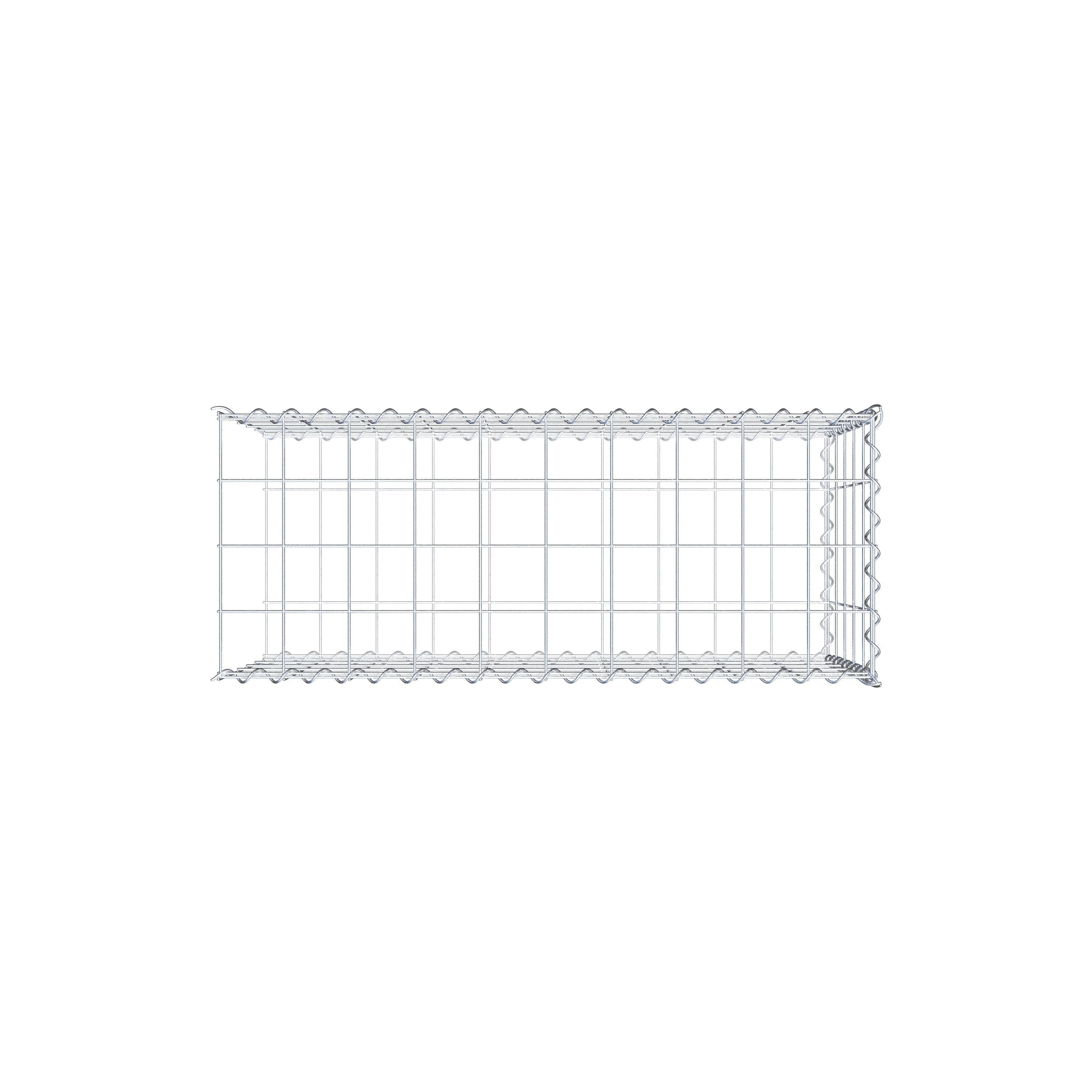 Add-on schanskorf type 2 100 cm x 50 cm x 40 cm (L x H x D), maaswijdte 10 cm x 10 cm, spiraal