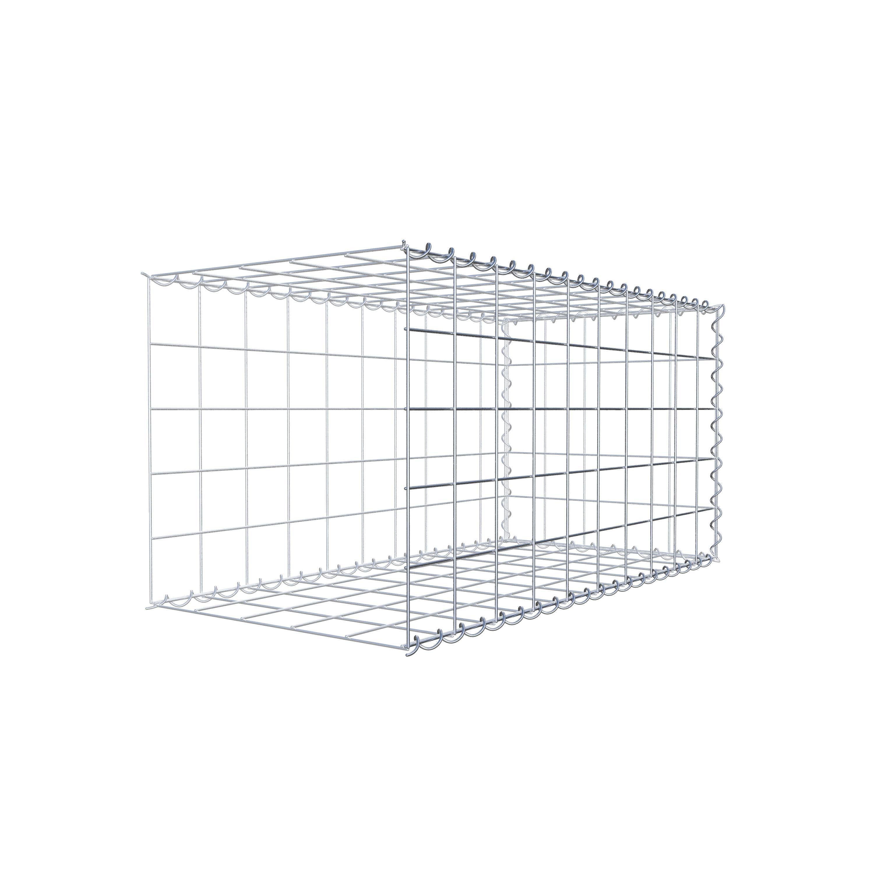 Gabion rapporté type 2 100 cm x 50 cm x 50 cm (L x H x P), mailles 10 cm x 10 cm, spirale