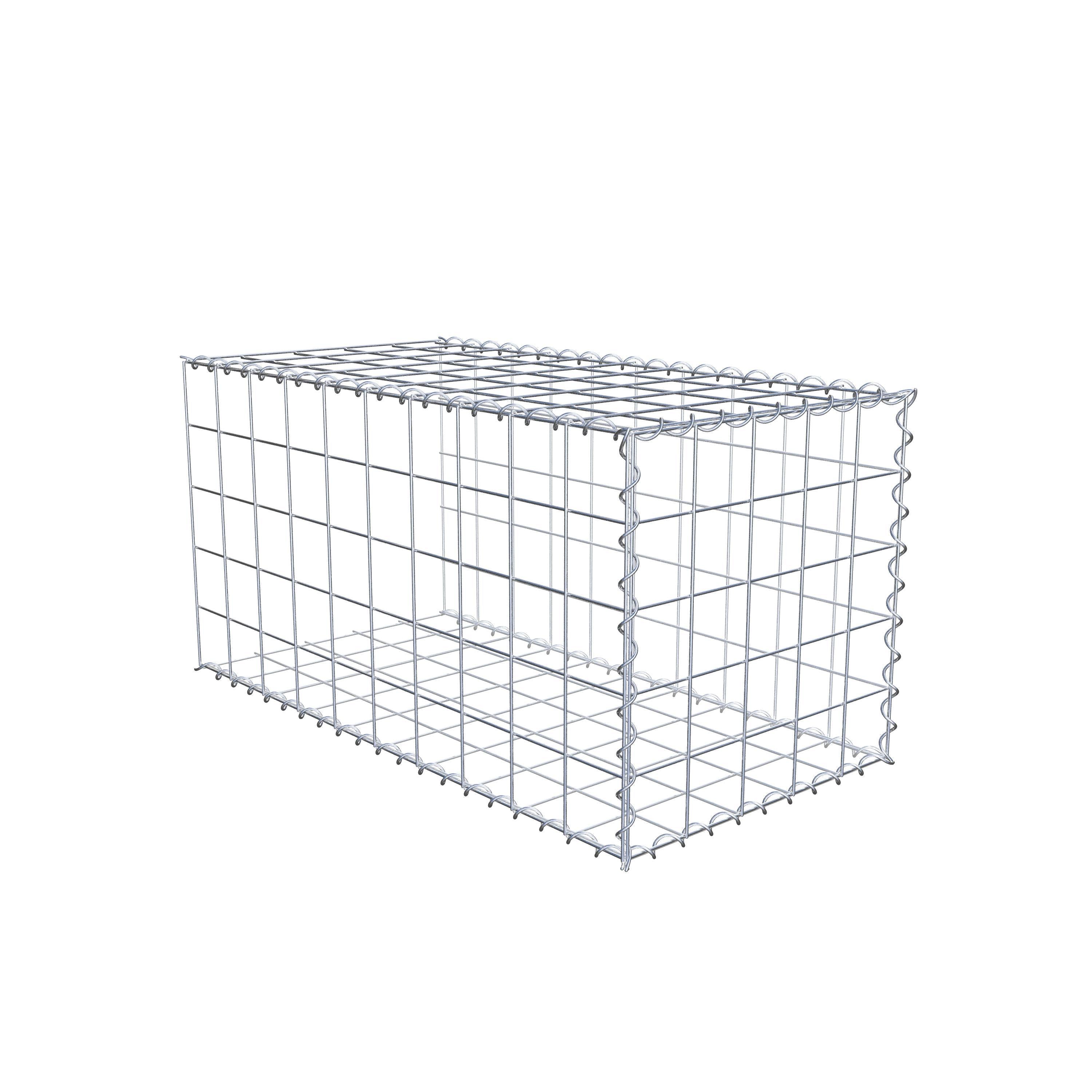 Gabion rapporté type 2 100 cm x 50 cm x 50 cm (L x H x P), mailles 10 cm x 10 cm, spirale