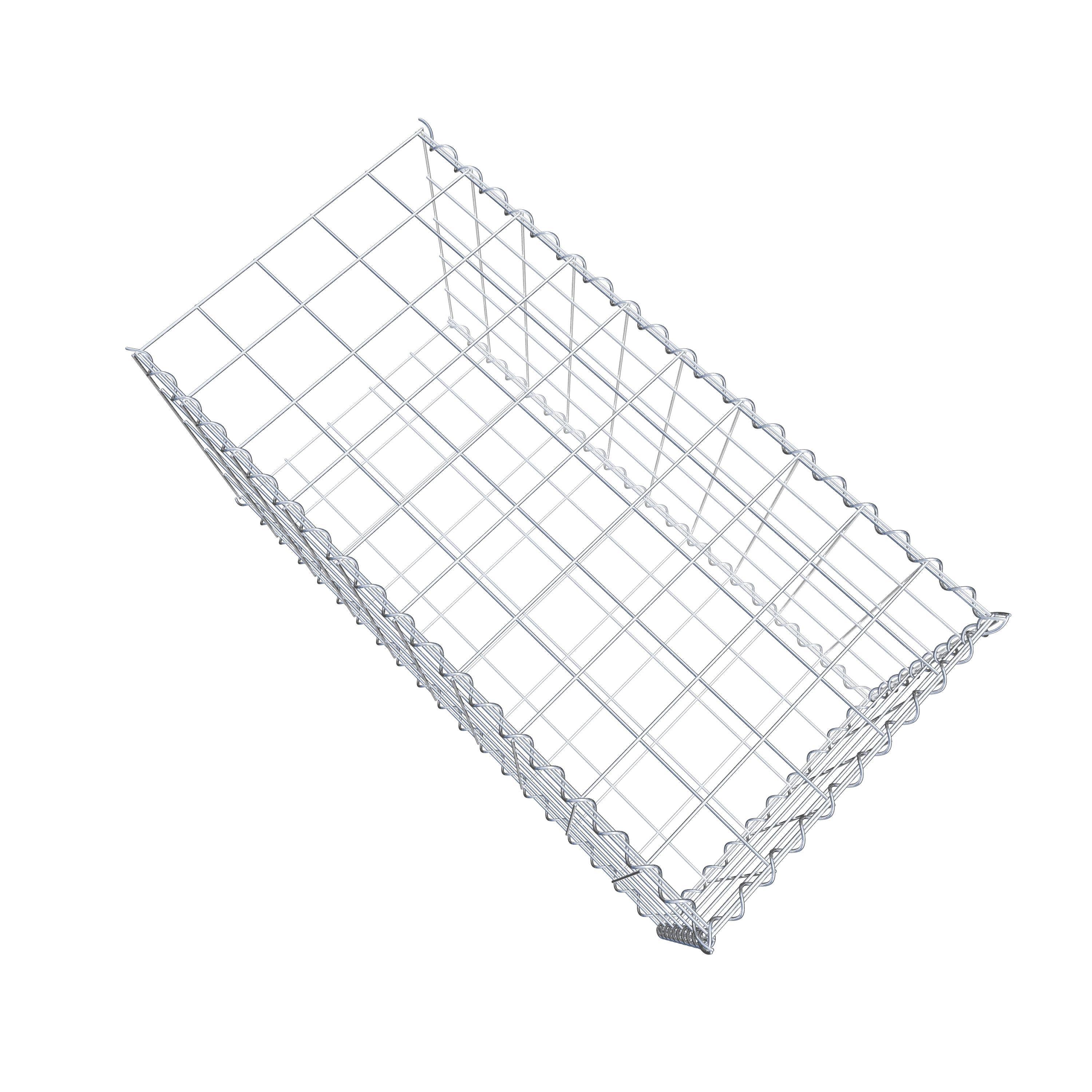 Gabion rapporté type 2 100 cm x 50 cm x 50 cm (L x H x P), mailles 10 cm x 10 cm, spirale