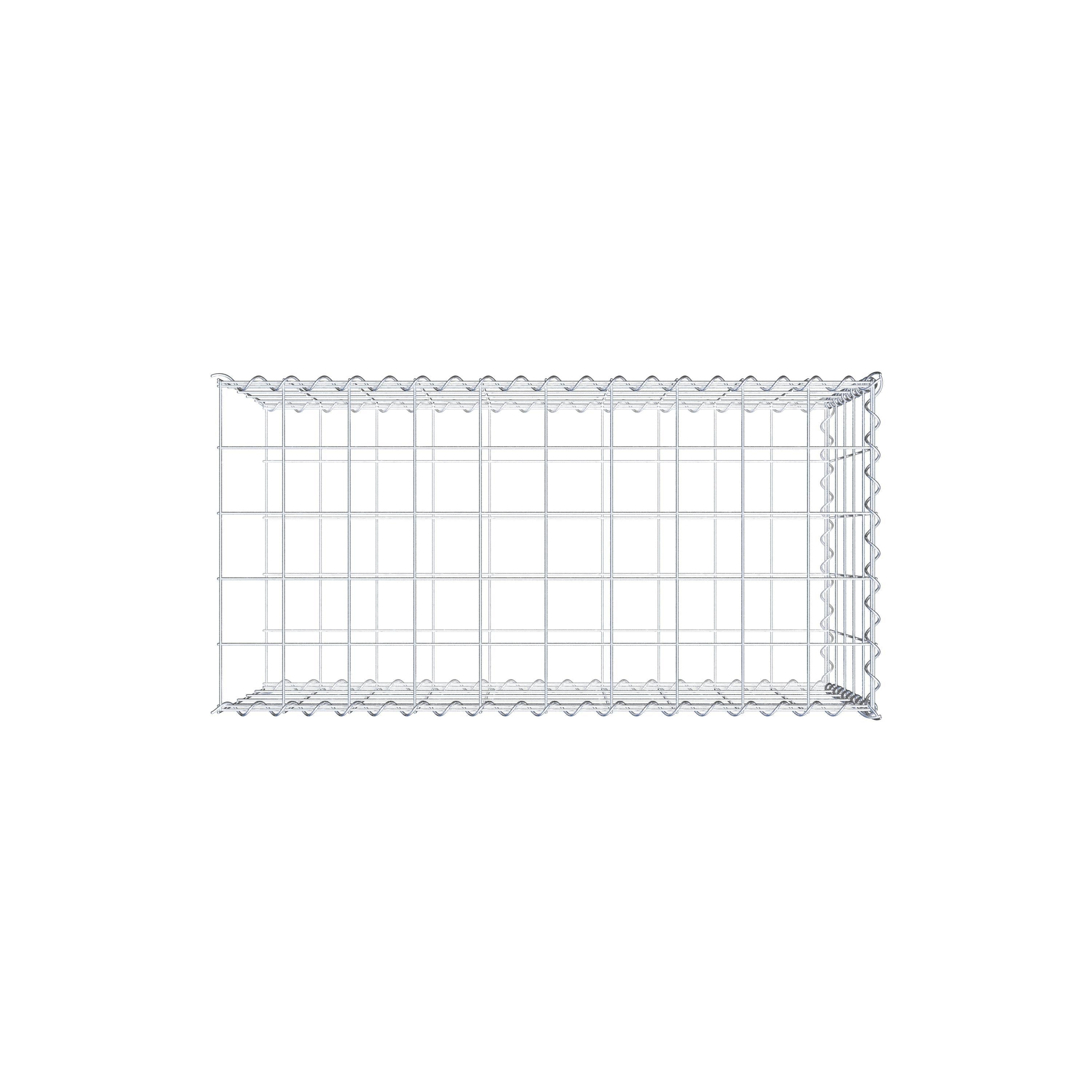 Gabion rapporté type 2 100 cm x 50 cm x 50 cm (L x H x P), mailles 10 cm x 10 cm, spirale