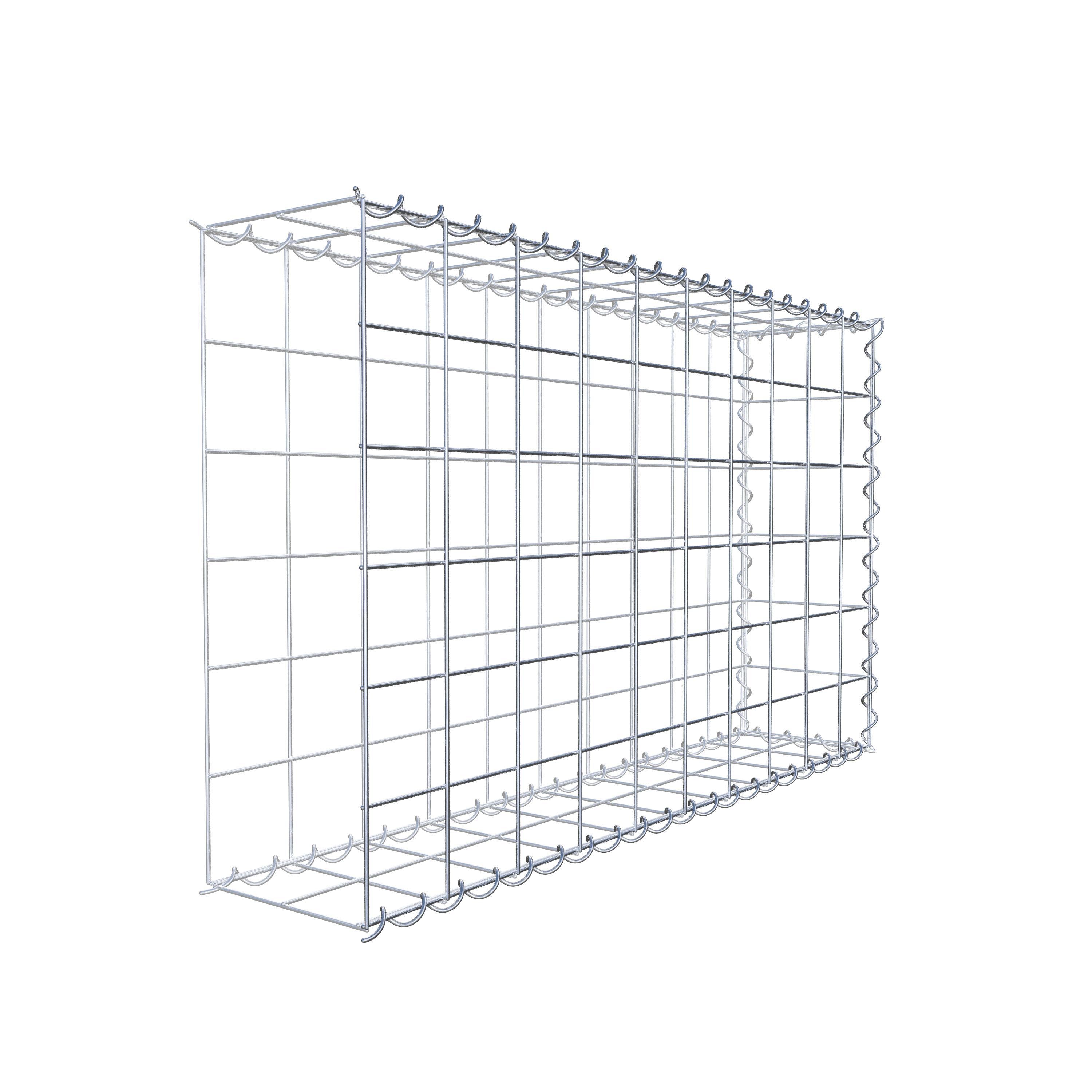 Gabion rapporté type 2 100 cm x 60 cm x 20 cm (L x H x P), mailles 10 cm x 10 cm, spirale