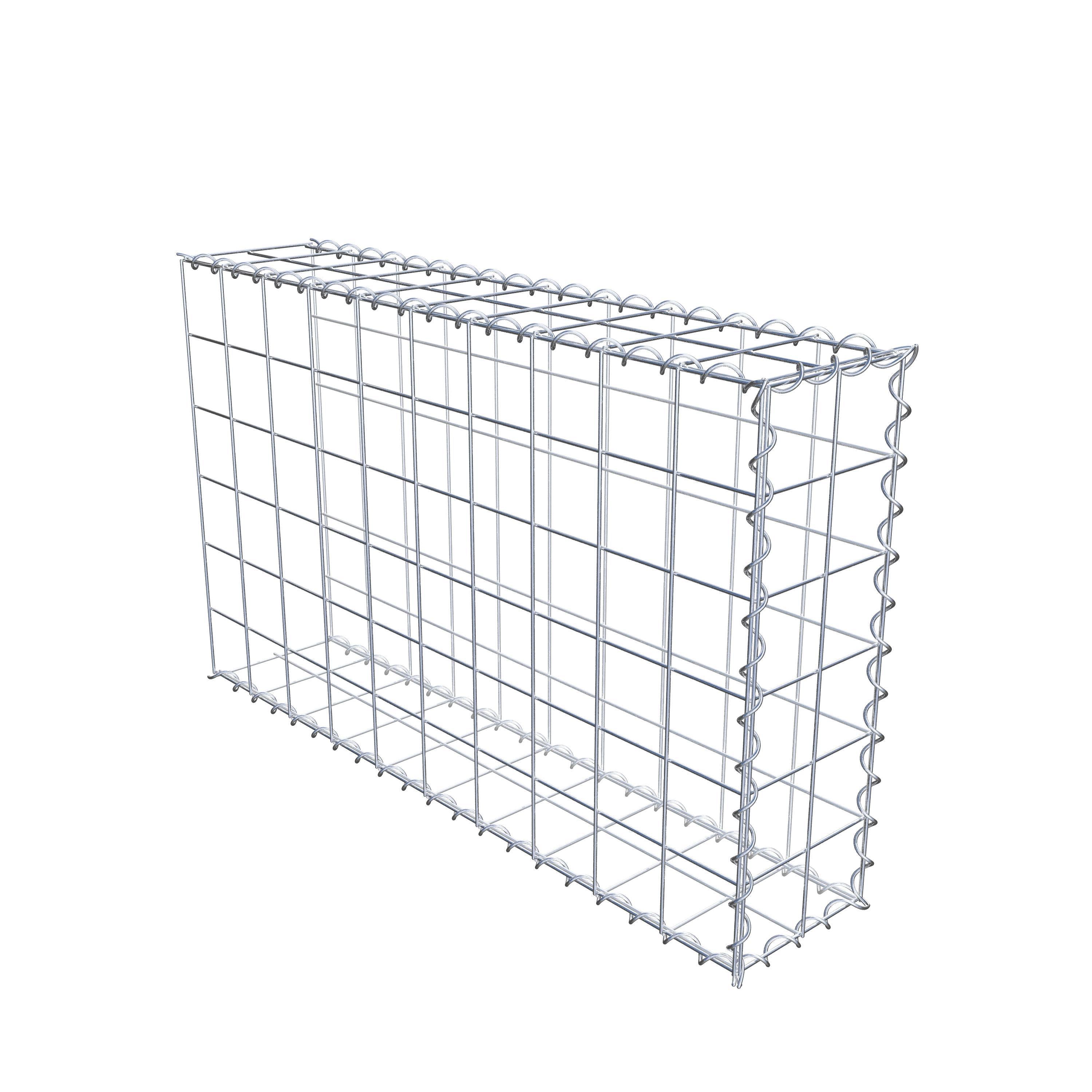 Gabion rapporté type 2 100 cm x 60 cm x 20 cm (L x H x P), mailles 10 cm x 10 cm, spirale