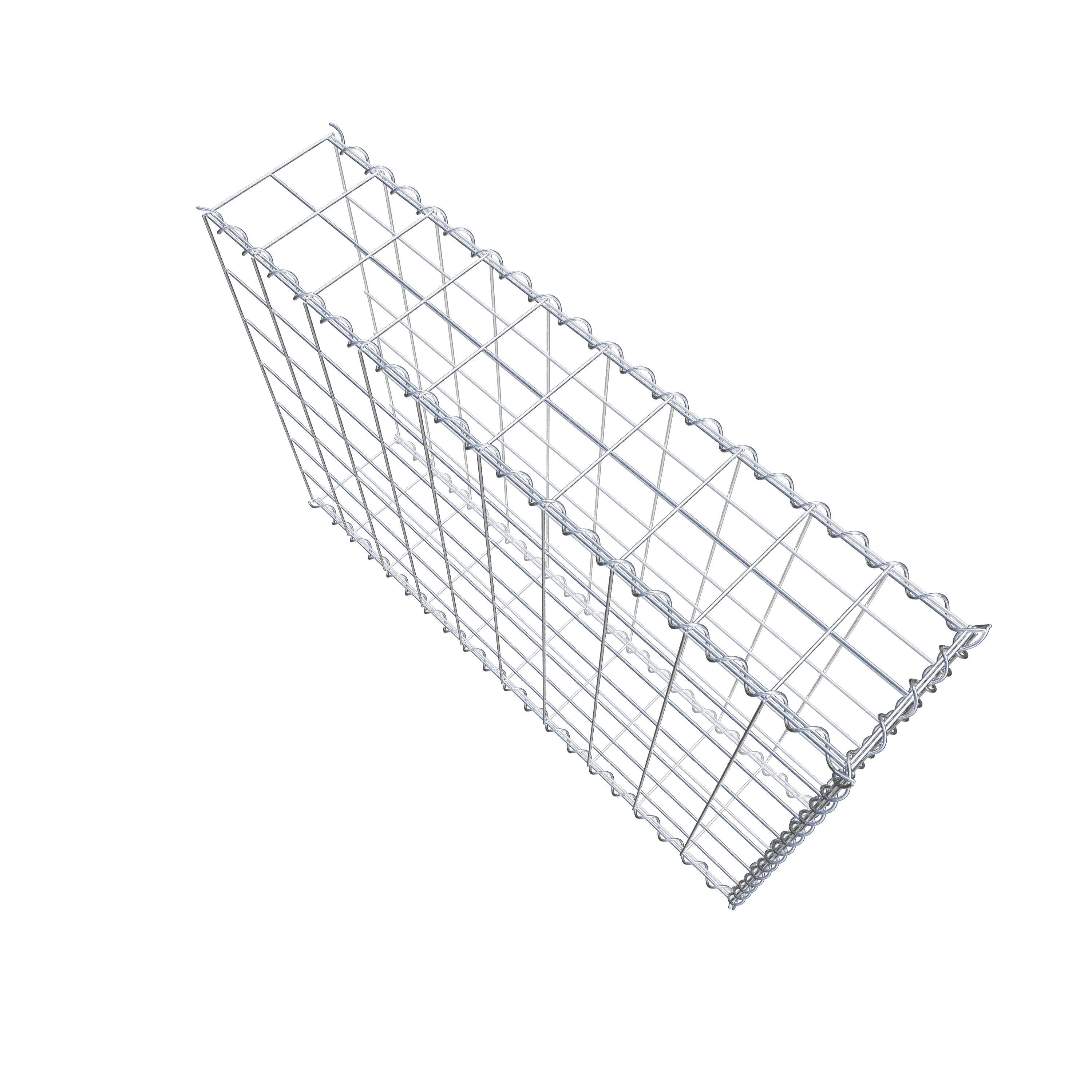 Extra gabion typ 2 100 cm x 70 cm x 20 cm (L x H x D), maskstorlek 10 cm x 10 cm, spiral