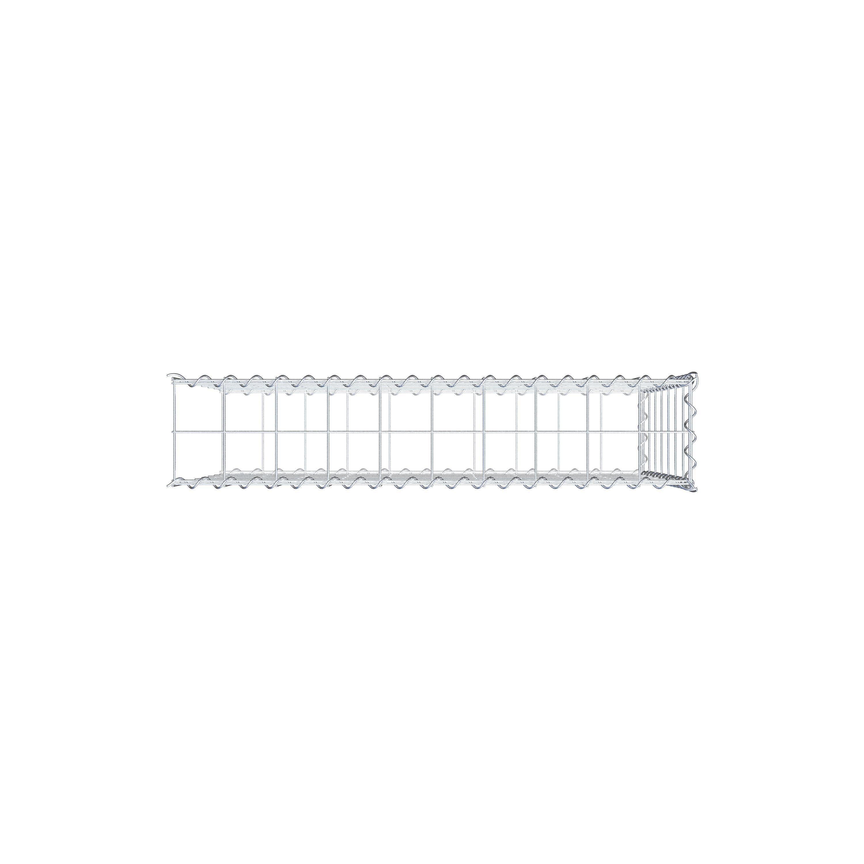 Add-on schanskorf type 2 100 cm x 70 cm x 20 cm (L x H x D), maaswijdte 10 cm x 10 cm, spiraal