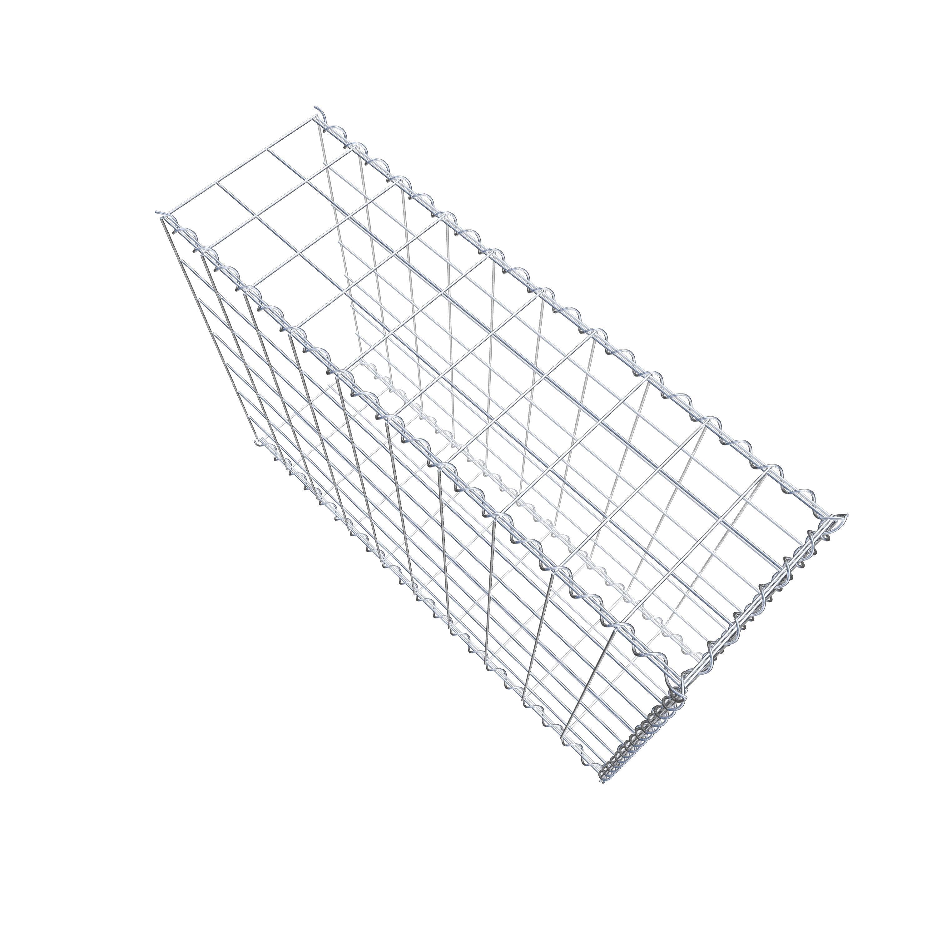 Gabion rapporté type 2 100 cm x 70 cm x 30 cm (L x H x P), mailles 10 cm x 10 cm, spirale