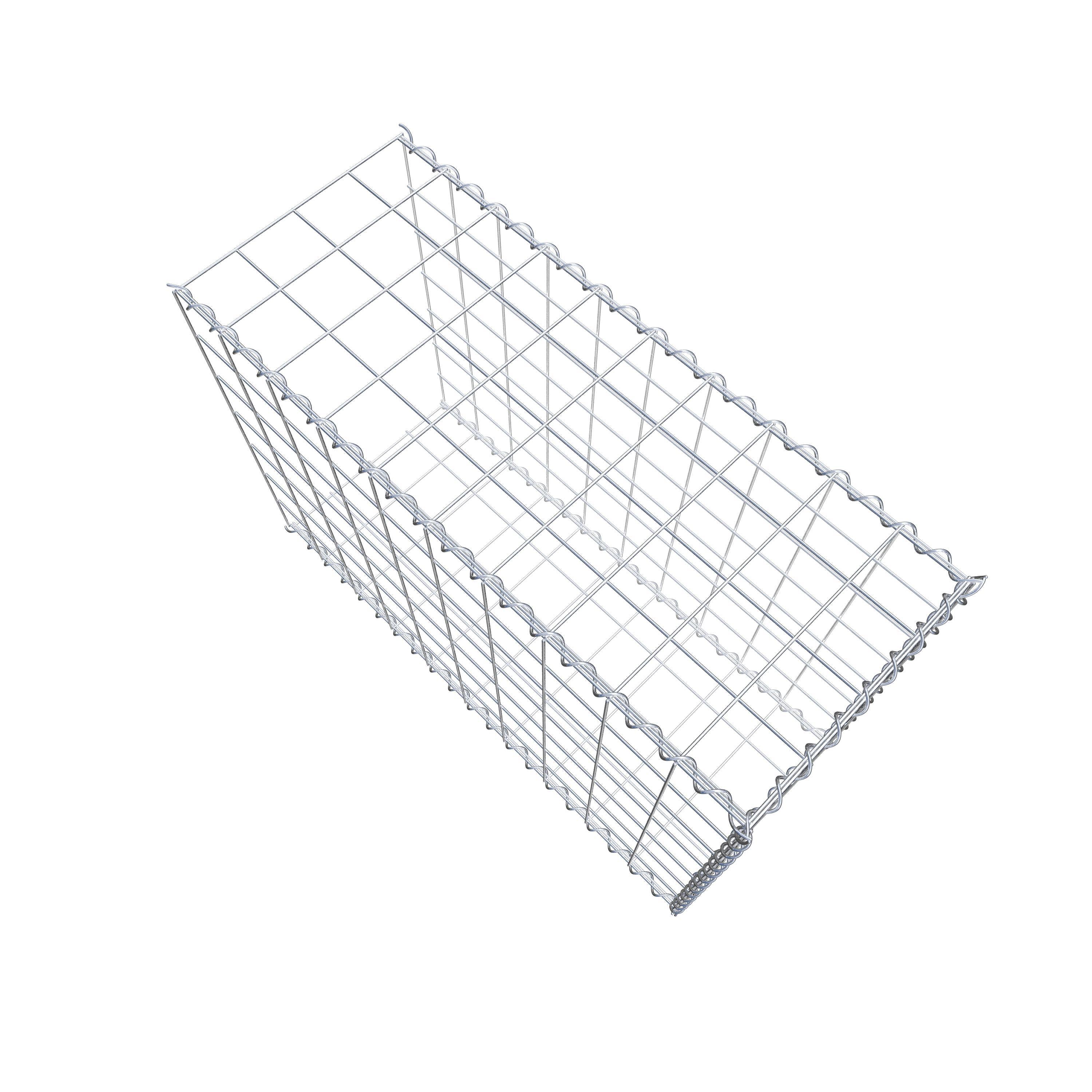 Grown-on gabion type 2 100 cm x 70 cm x 40 cm (L x H x D), mesh size 10 cm x 10 cm, spiral