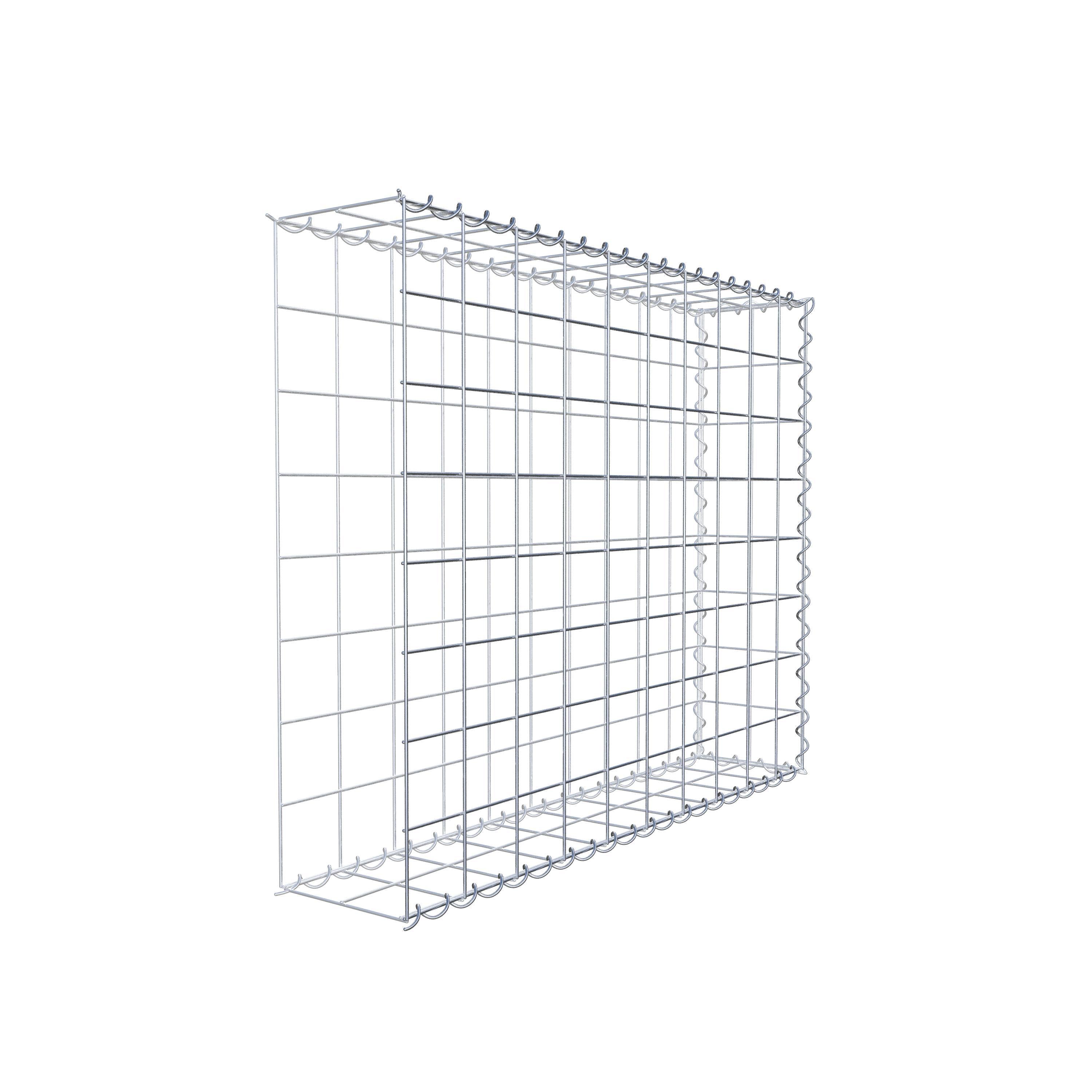 Gabion rapporté type 2 100 cm x 80 cm x 20 cm (L x H x P), mailles 10 cm x 10 cm, spirale