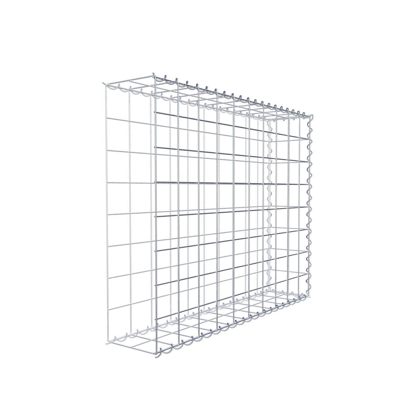 Gabião tipo 2 100 cm x 80 cm x 20 cm (C x A x P), malhagem 10 cm x 10 cm, espiral