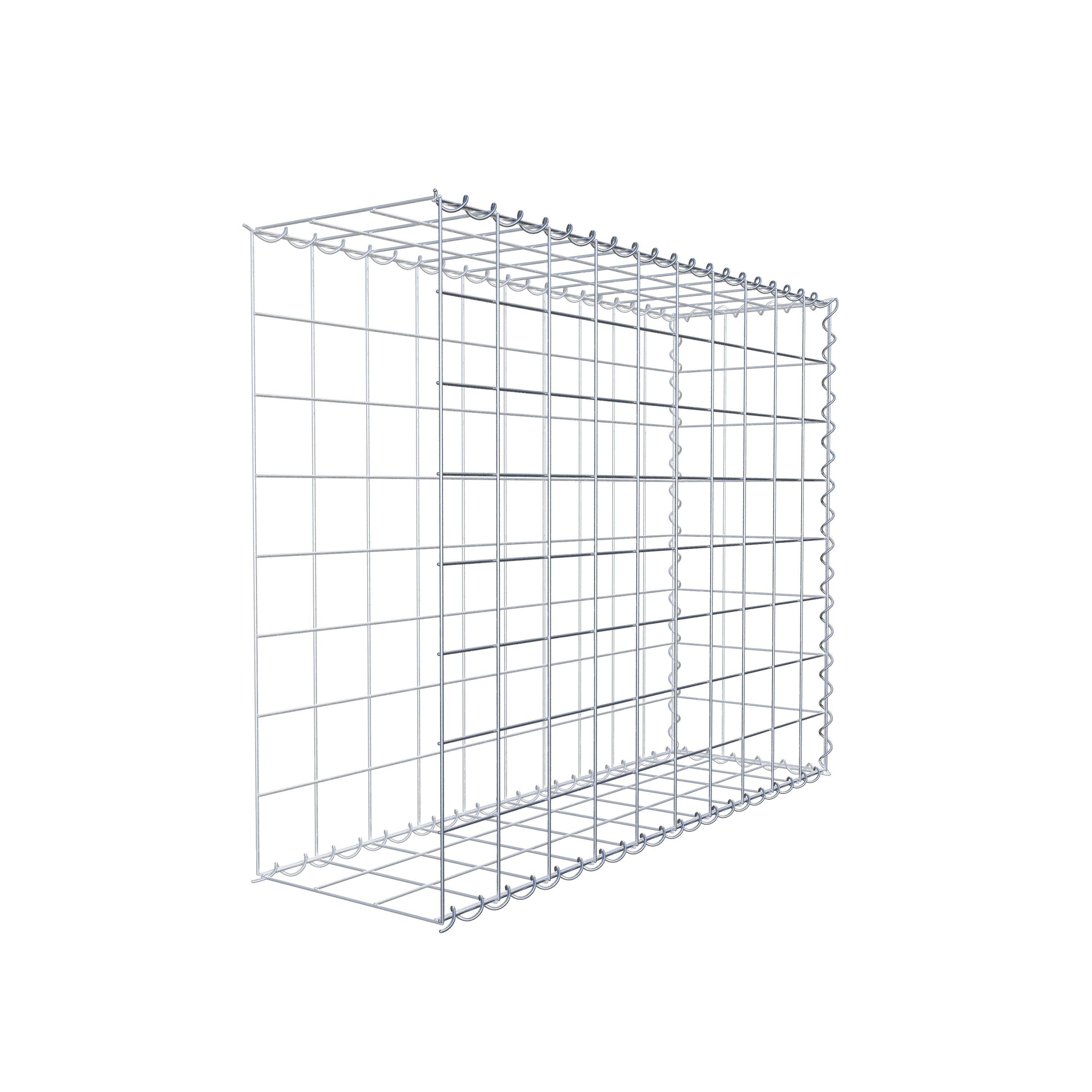 Gabion rapporté type 2 100 cm x 80 cm x 30 cm (L x H x P), mailles 10 cm x 10 cm, spirale