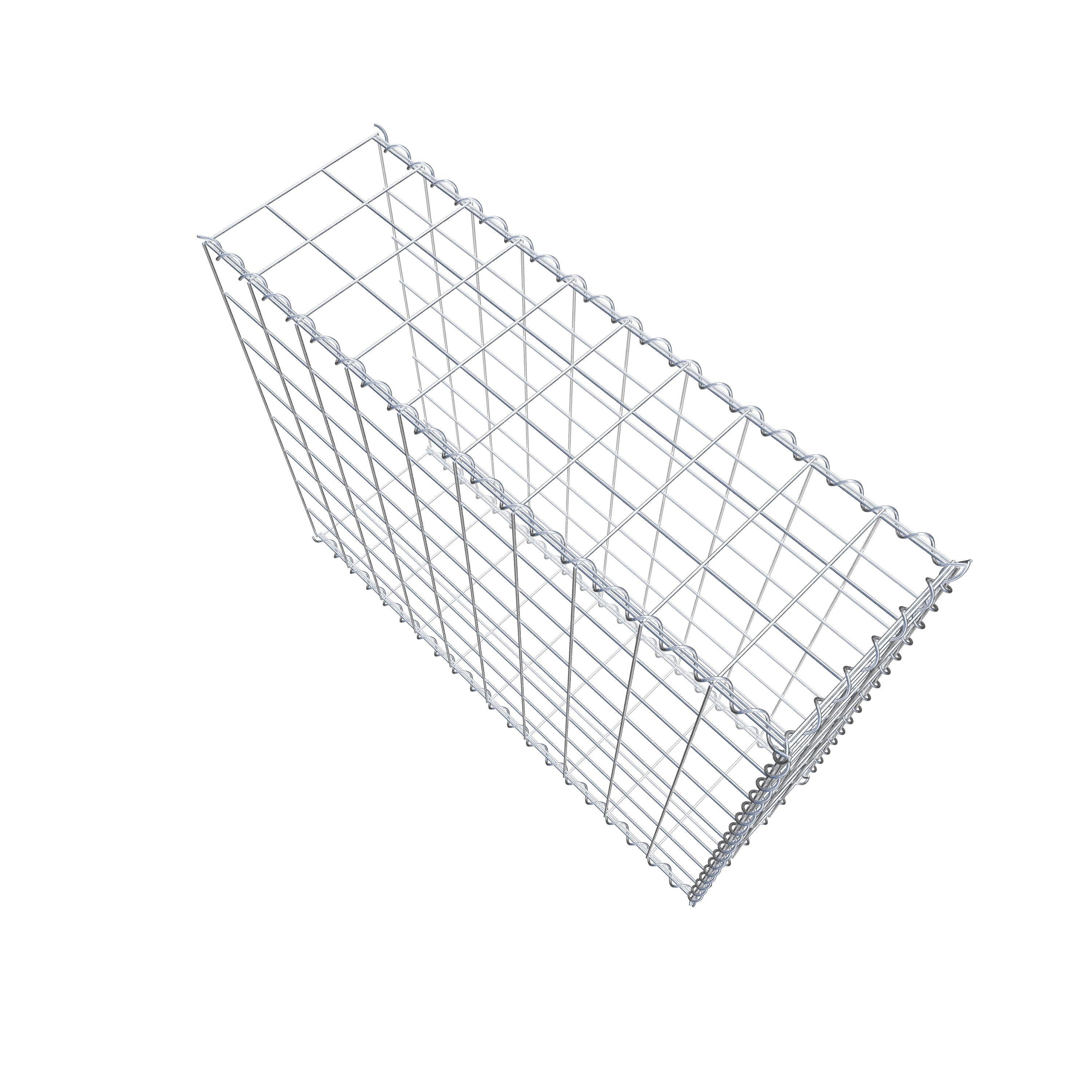 Gabion rapporté type 2 100 cm x 80 cm x 30 cm (L x H x P), mailles 10 cm x 10 cm, spirale