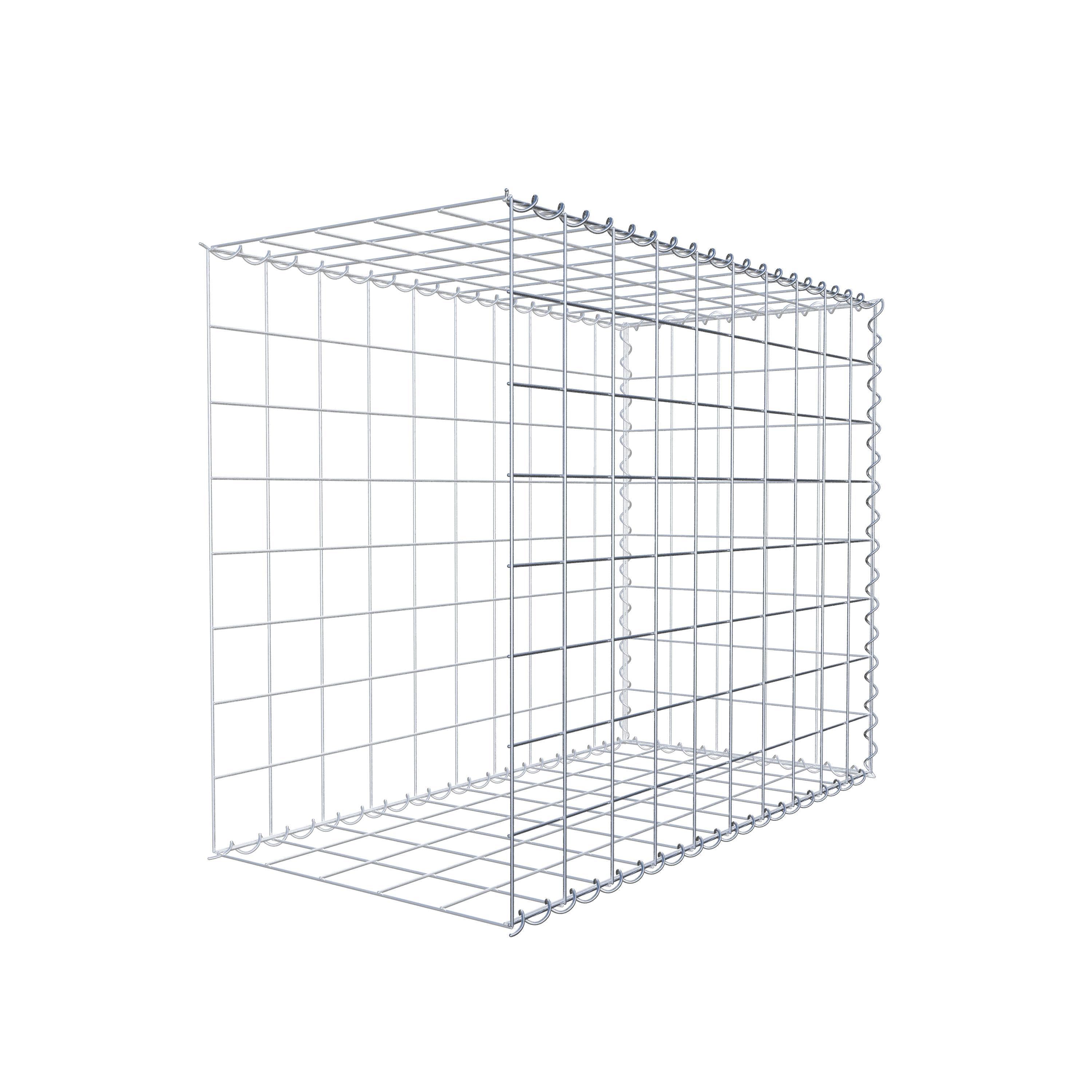 Gabion rapporté type 2 100 cm x 80 cm x 50 cm (L x H x P), mailles 10 cm x 10 cm, spirale