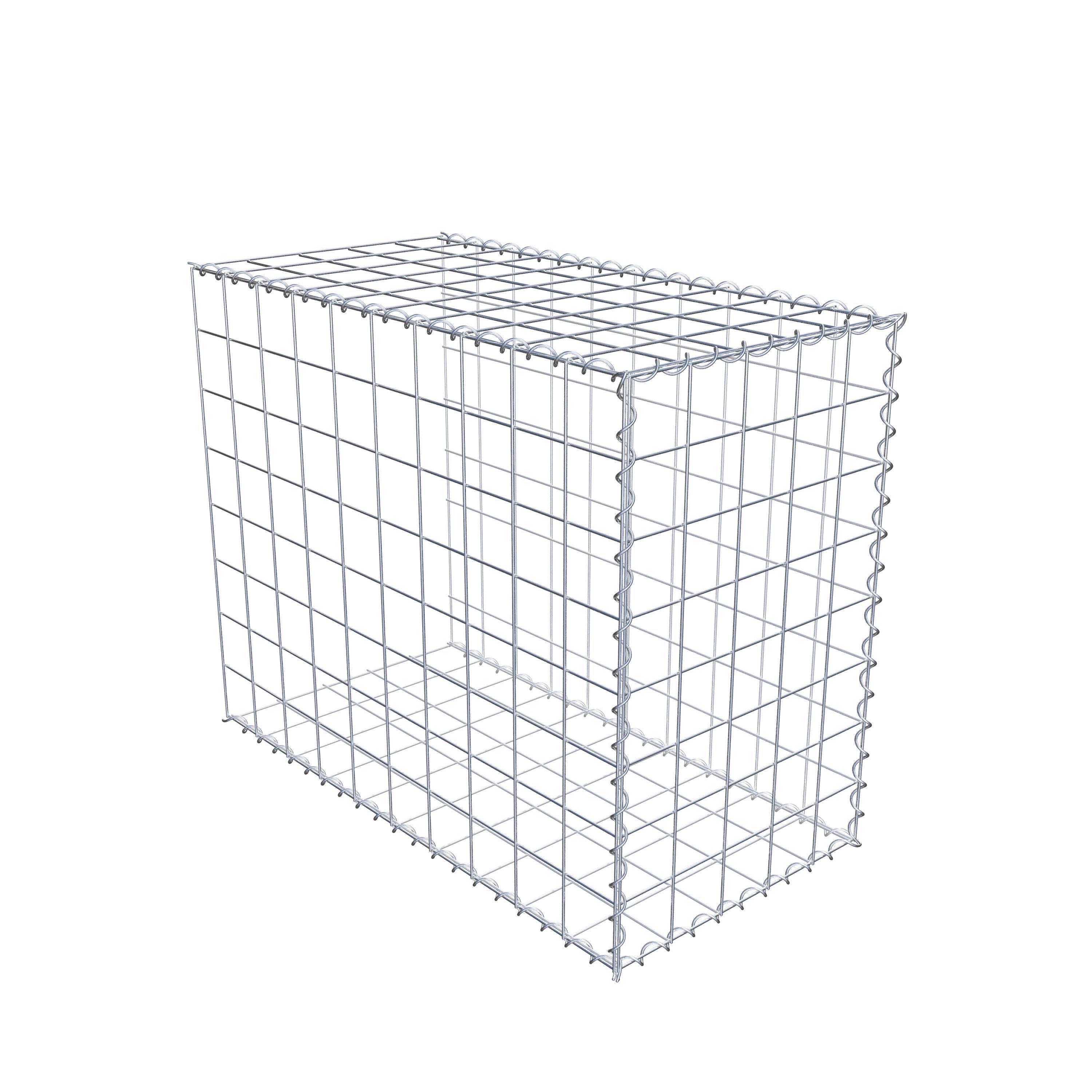 Gabion rapporté type 2 100 cm x 80 cm x 50 cm (L x H x P), mailles 10 cm x 10 cm, spirale