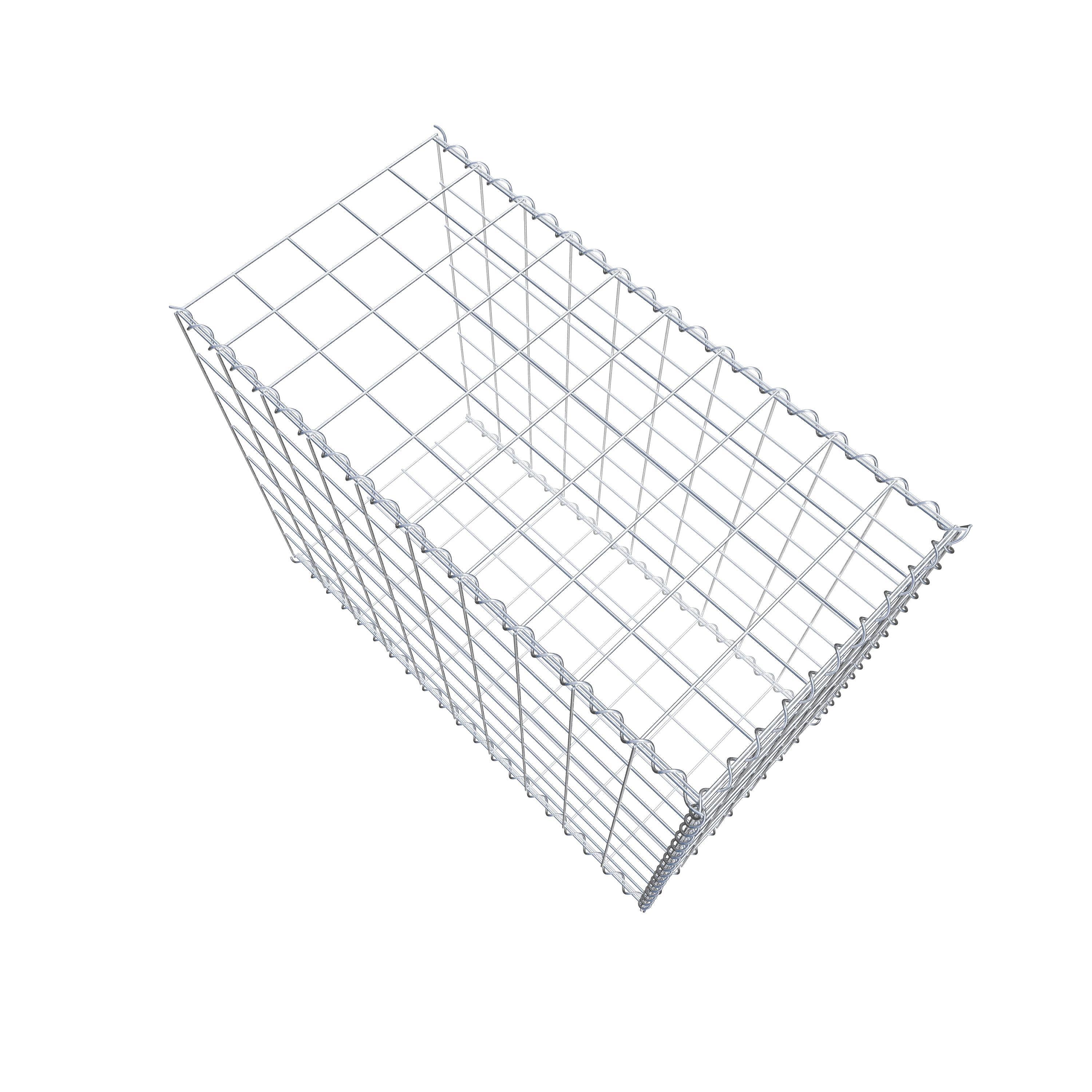 Gabion rapporté type 2 100 cm x 80 cm x 50 cm (L x H x P), mailles 10 cm x 10 cm, spirale