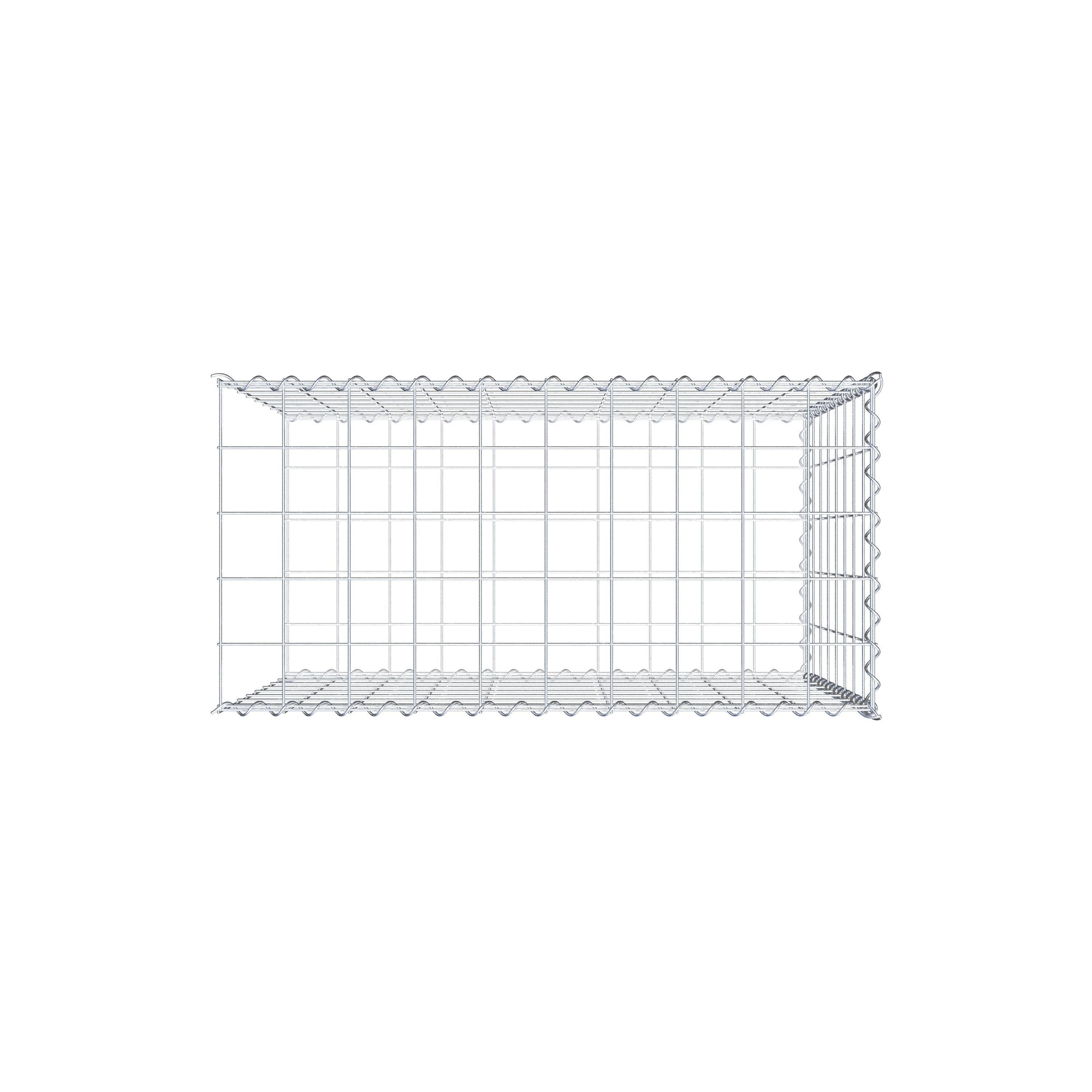 Gabion rapporté type 2 100 cm x 80 cm x 50 cm (L x H x P), mailles 10 cm x 10 cm, spirale