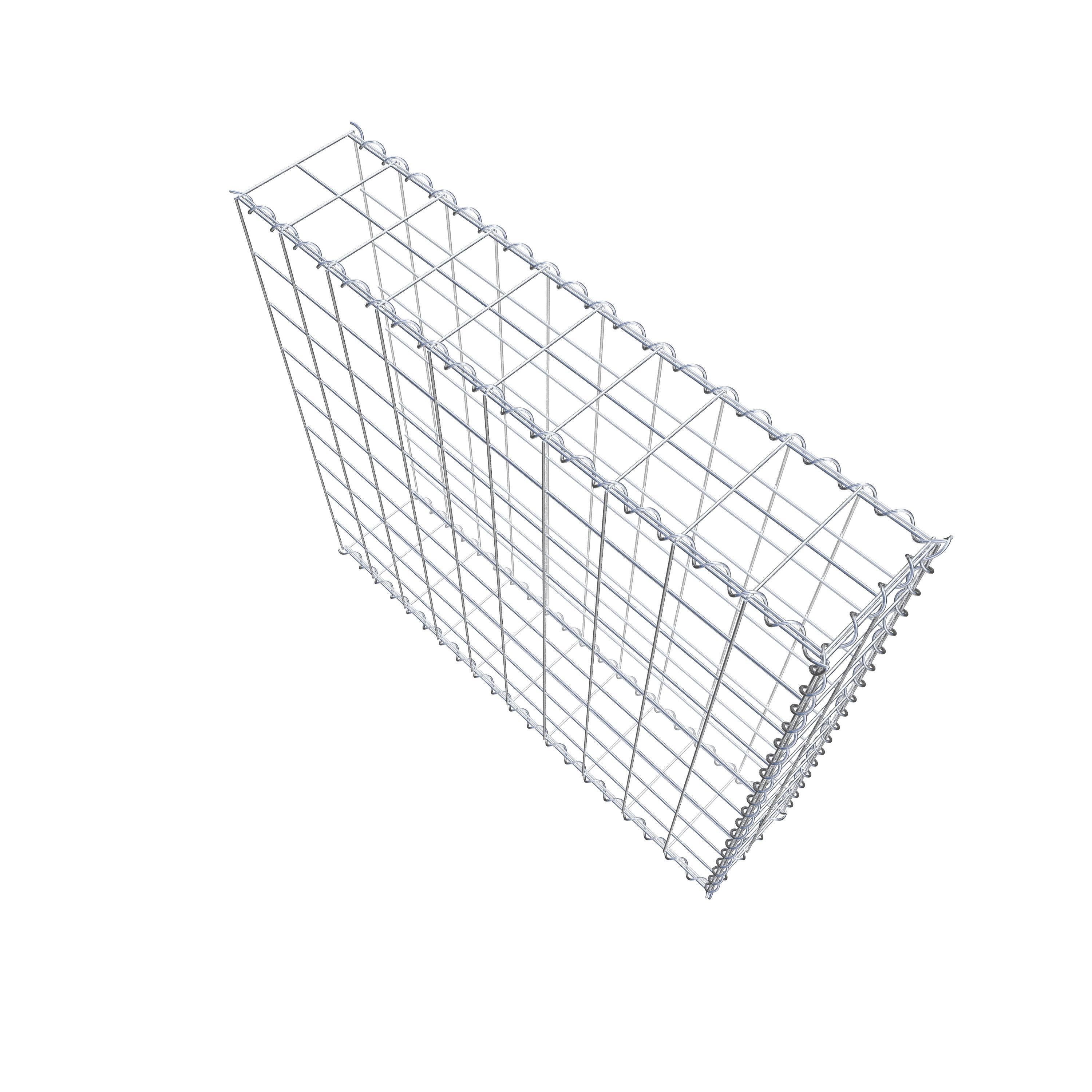 Gabion rapporté type 2 100 cm x 90 cm x 20 cm (L x H x P), mailles 10 cm x 10 cm, spirale