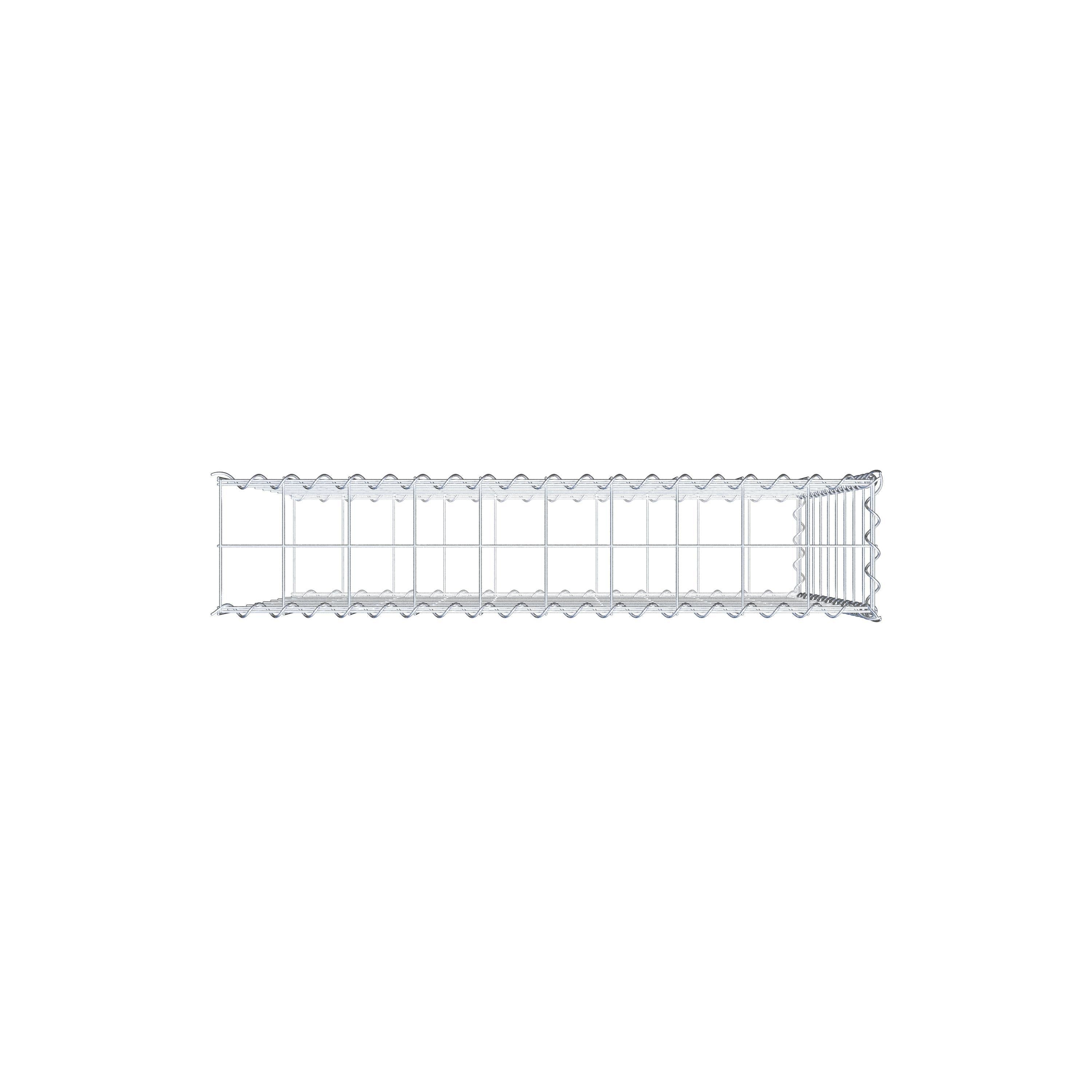 Add-on schanskorf type 2 100 cm x 90 cm x 20 cm (L x H x D), maaswijdte 10 cm x 10 cm, spiraal