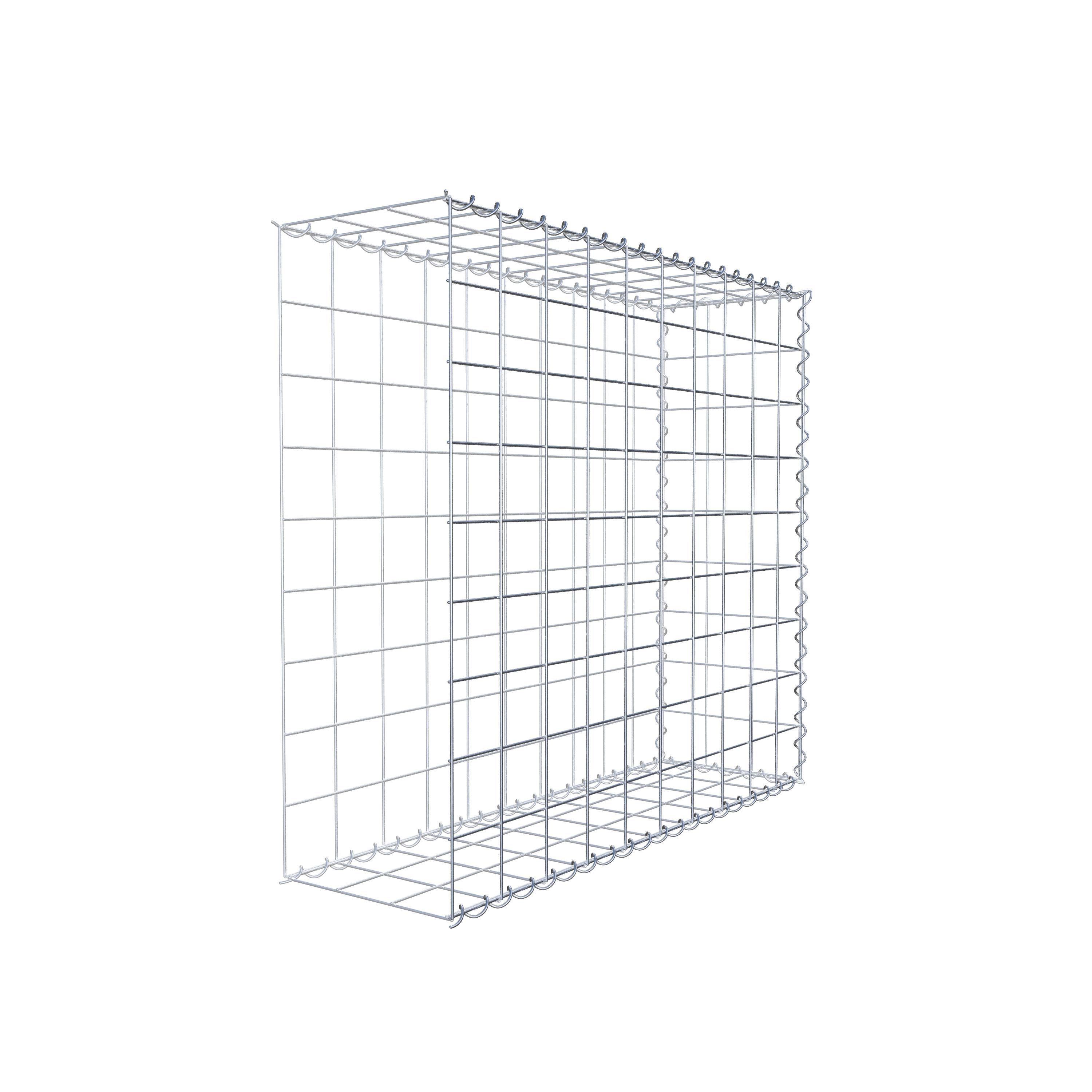 Gabion rapporté type 2 100 cm x 90 cm x 30 cm (L x H x P), mailles 10 cm x 10 cm, spirale