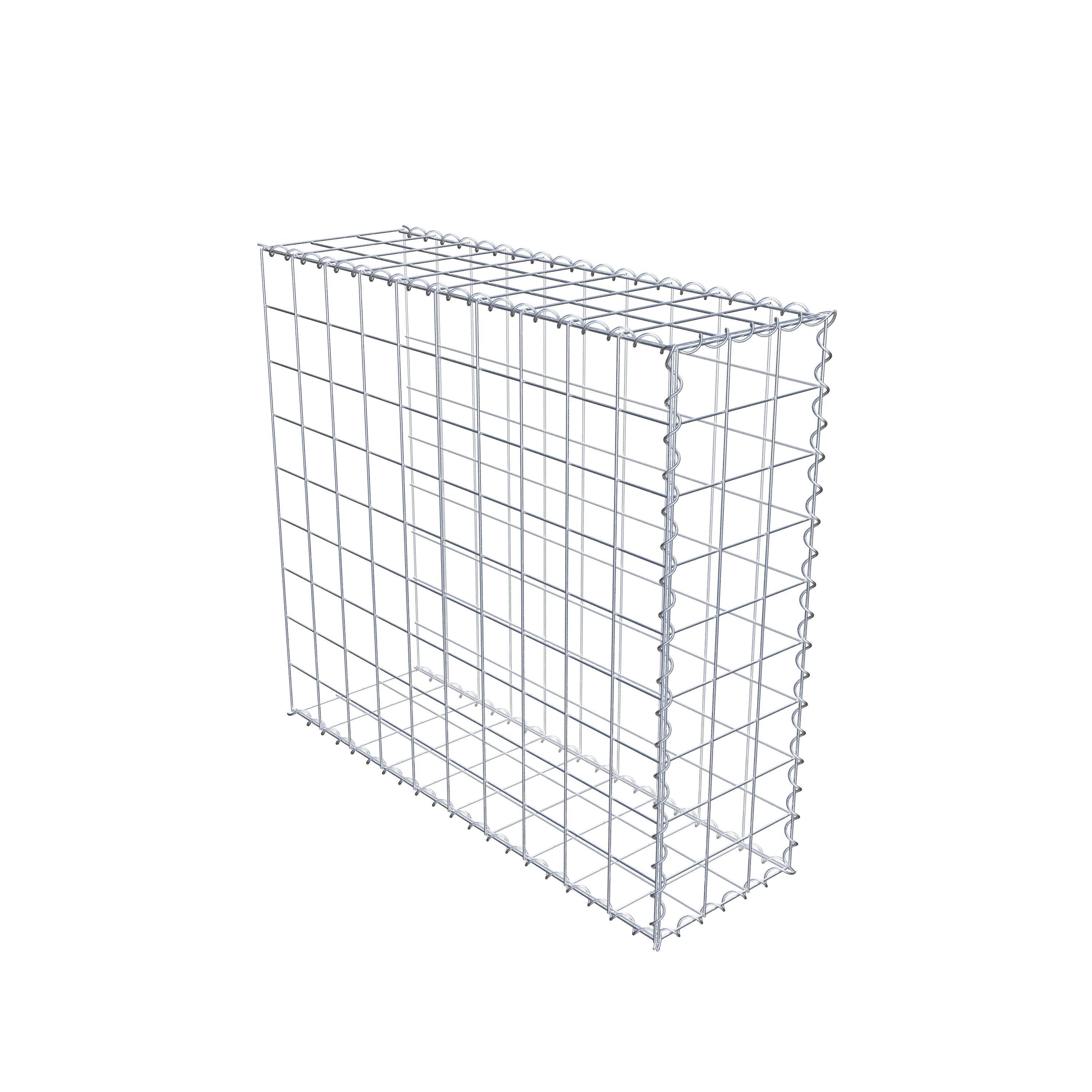 Gabion rapporté type 2 100 cm x 90 cm x 30 cm (L x H x P), mailles 10 cm x 10 cm, spirale