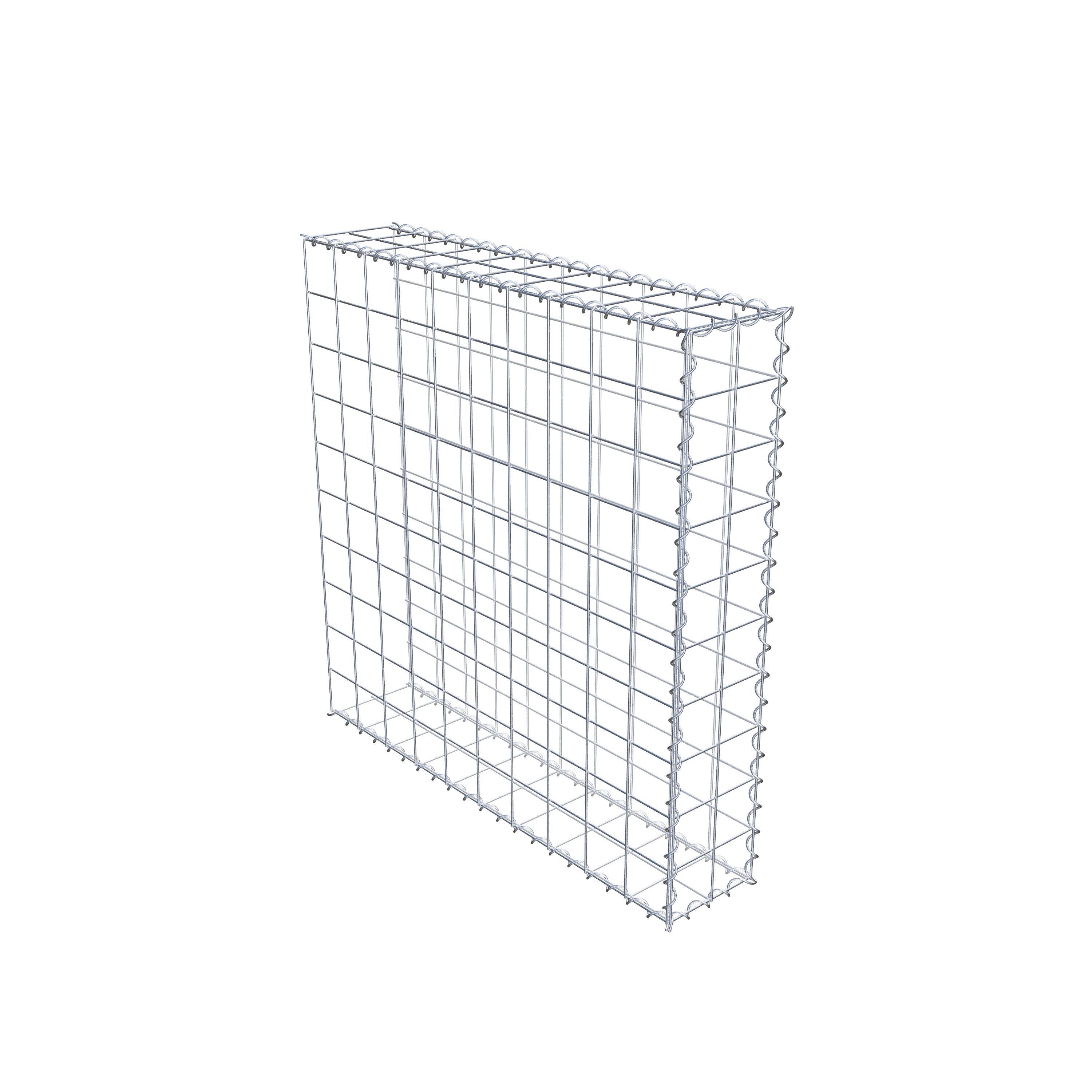 Extra gabion typ 2 100 cm x 100 cm x 20 cm (L x H x D), maskstorlek 10 cm x 10 cm, spiral