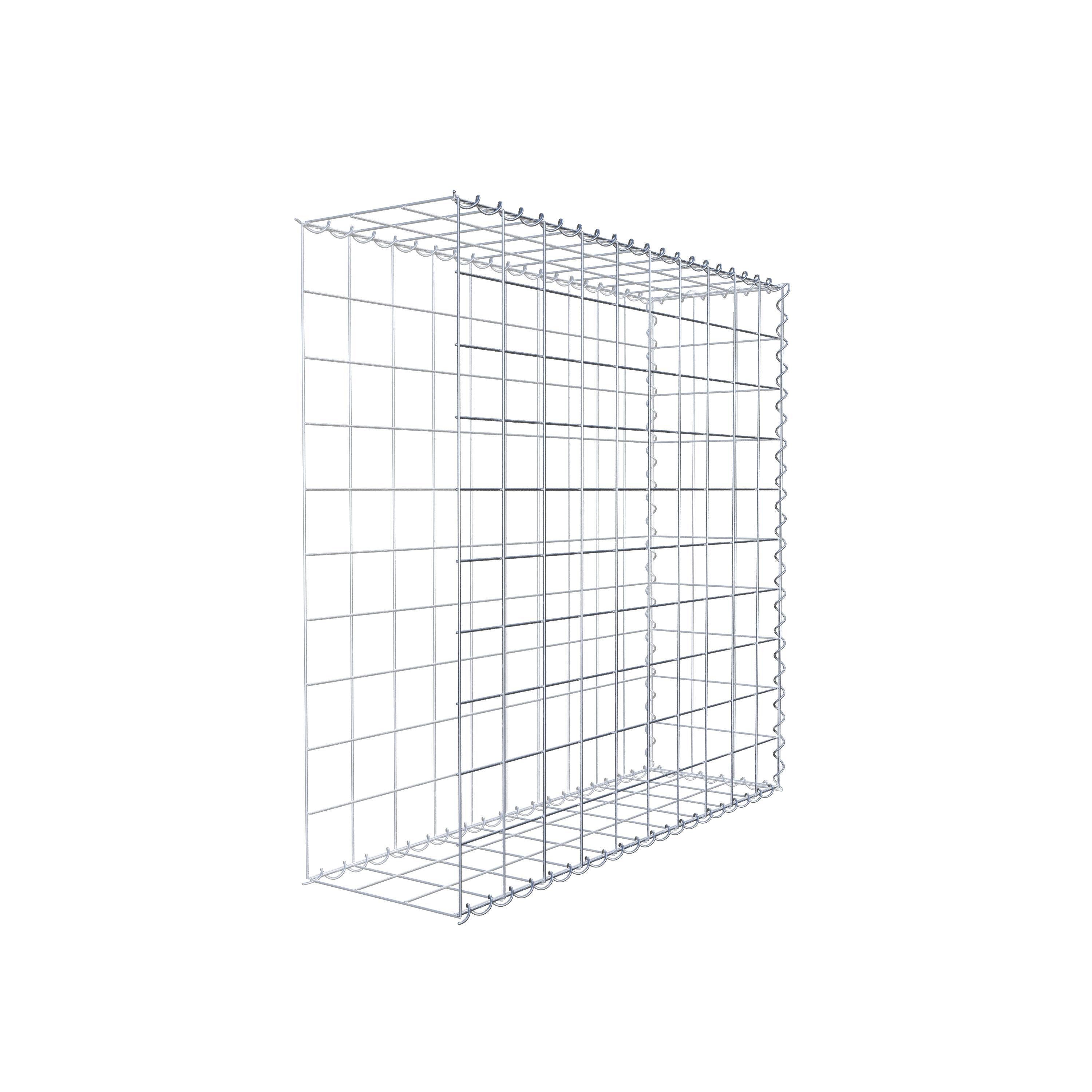 Gabion rapporté type 2 100 cm x 100 cm x 30 cm (L x H x P), mailles 10 cm x 10 cm, spirale