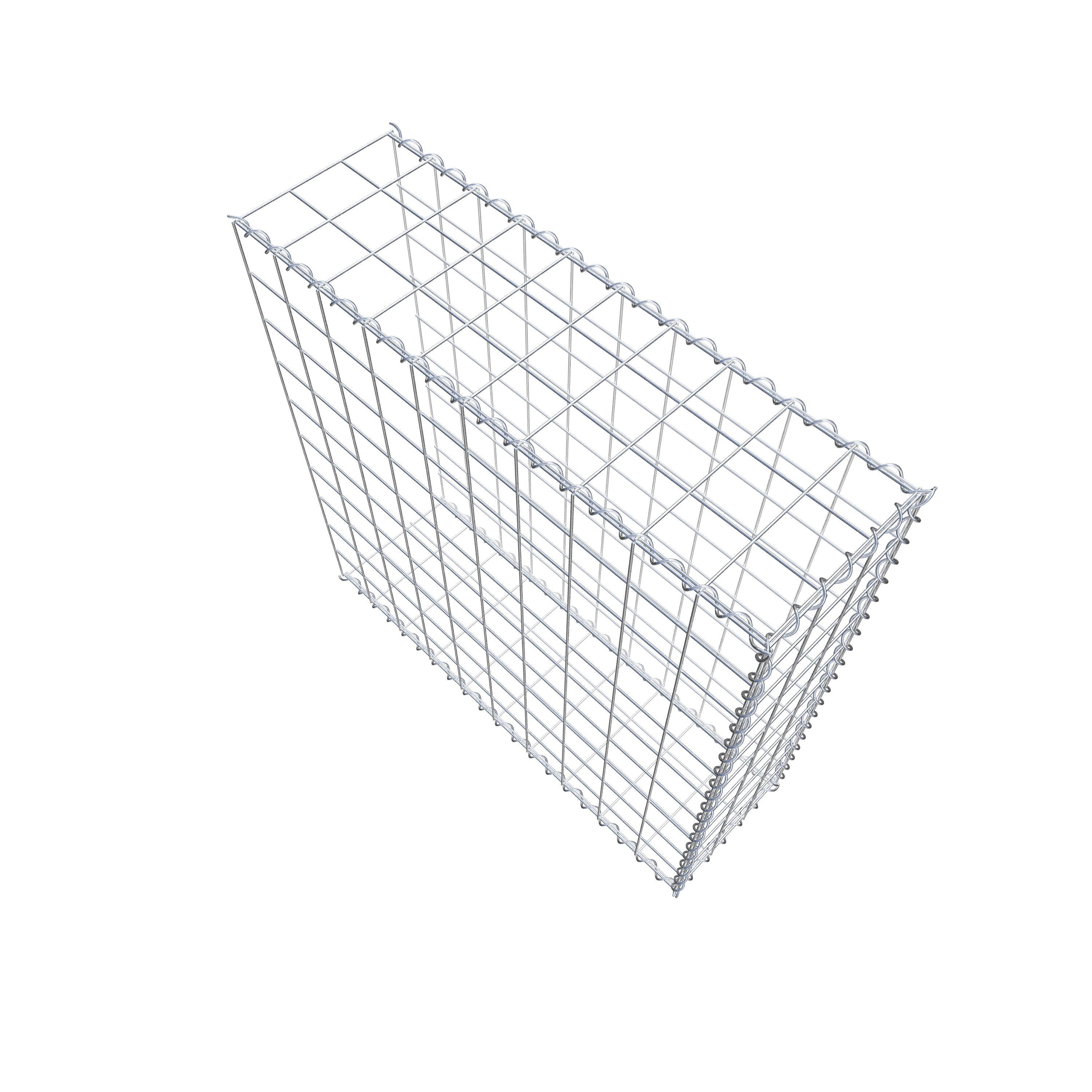 Opvokset gabion type 2 100 cm x 100 cm x 30 cm (L x H x D), maskestørrelse 10 cm x 10 cm, spiral