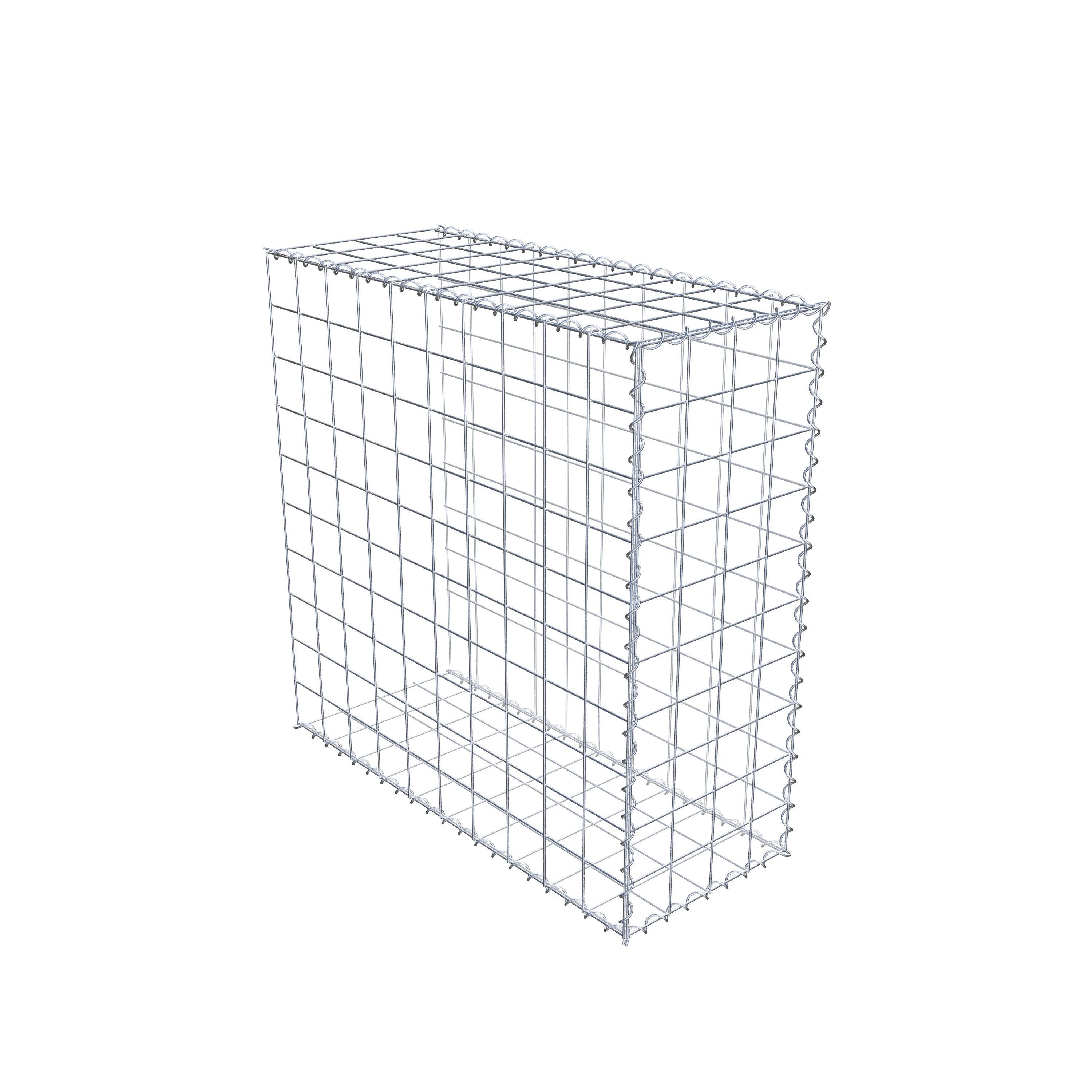 Gabion rapporté type 2 100 cm x 100 cm x 40 cm (L x H x P), mailles 10 cm x 10 cm, spirale