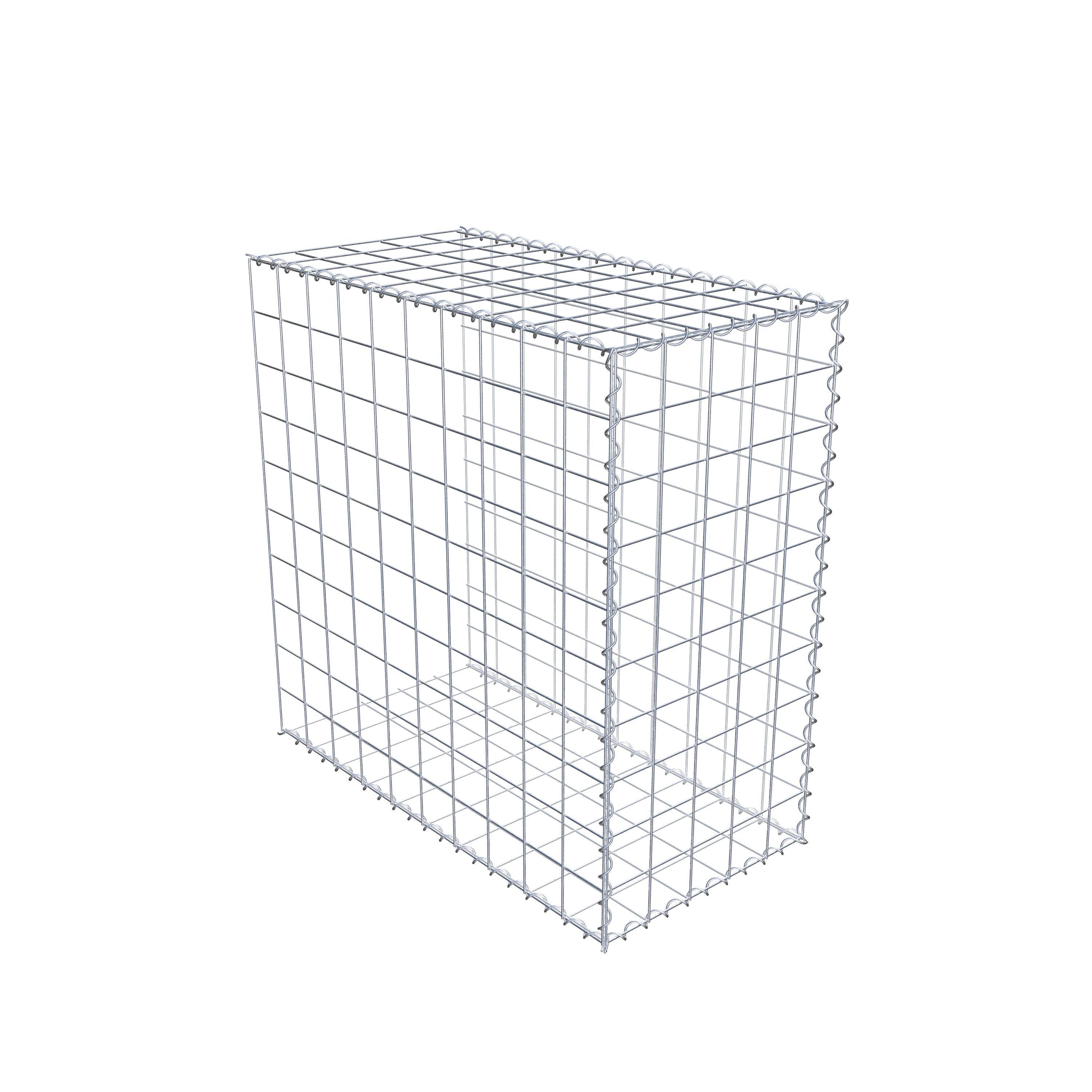 Gabion rapporté type 2 100 cm x 100 cm x 50 cm (L x H x P), mailles 10 cm x 10 cm, spirale