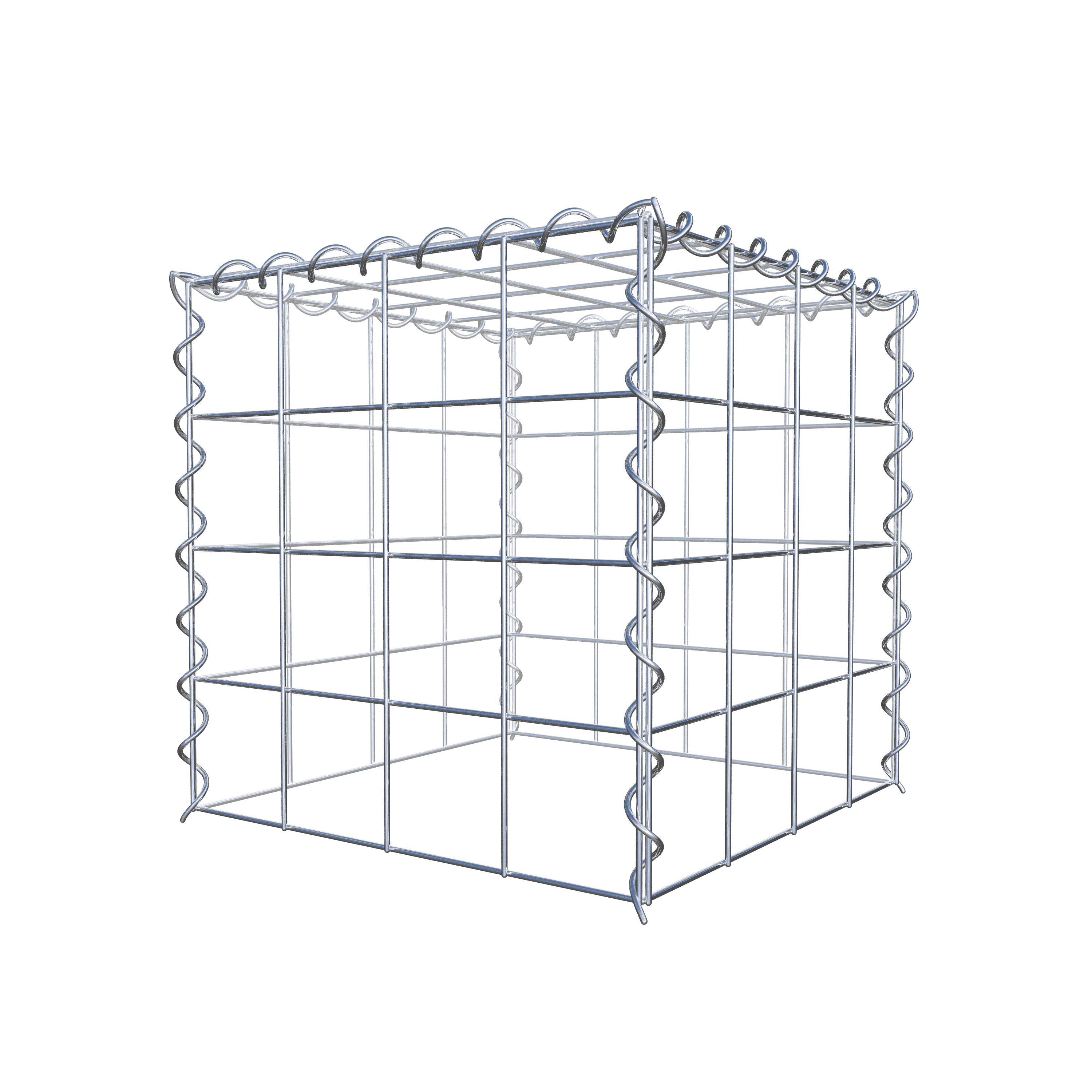 Add-on schanskorf type 3 40 cm x 40 cm x 40 cm (L x H x D), maaswijdte 10 cm x 10 cm, spiraal