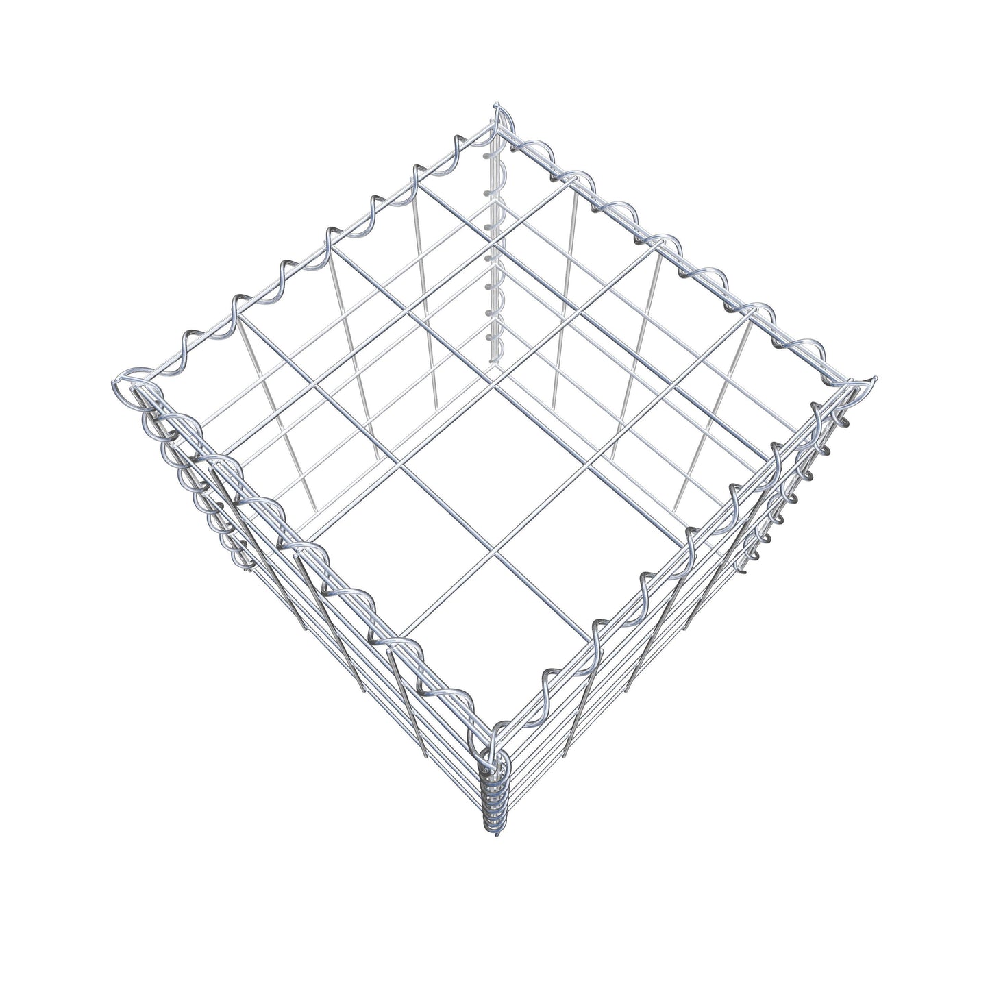 Gabião tipo 3 40 cm x 40 cm x 40 cm (C x A x P), malhagem 10 cm x 10 cm, espiral