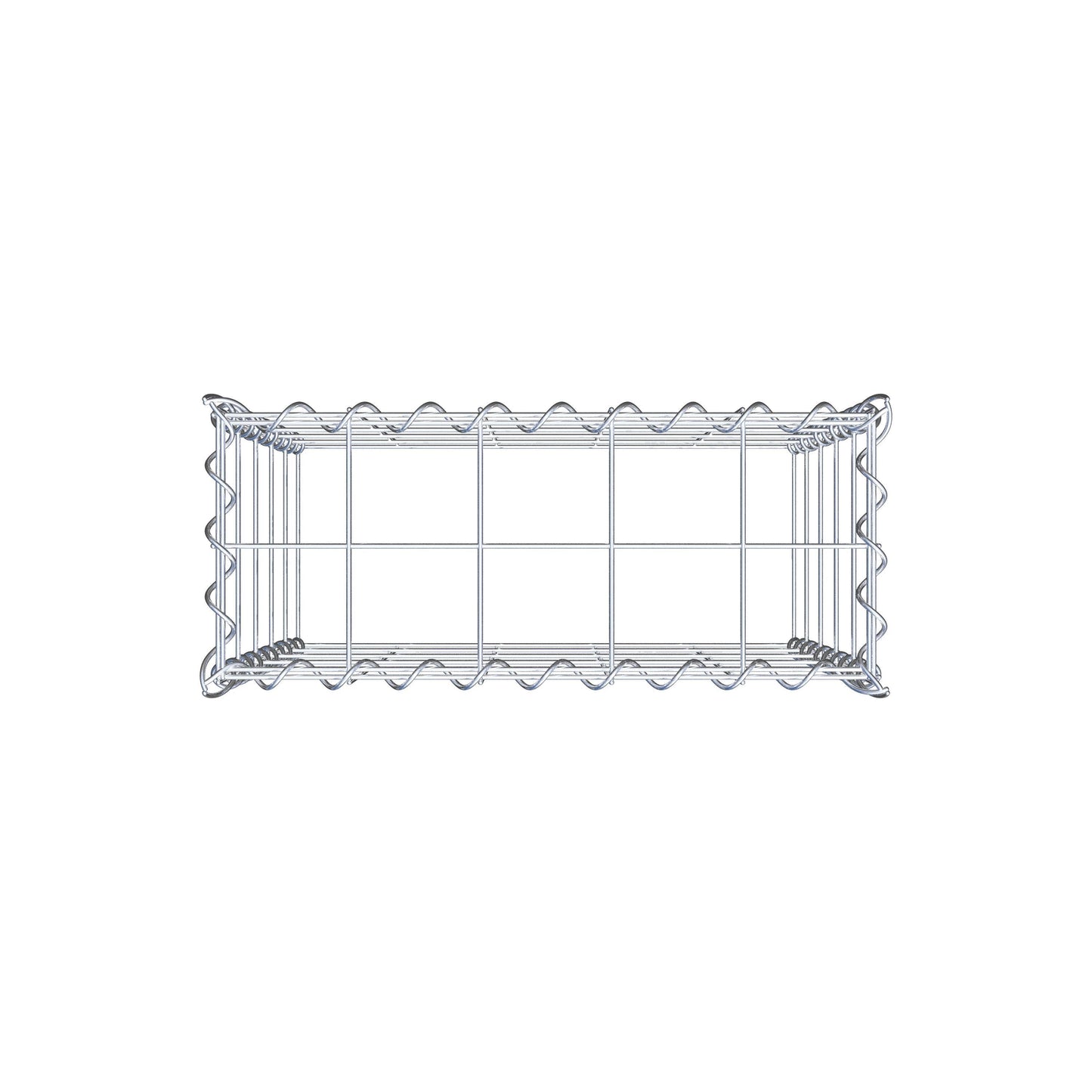 Gabião tipo 3 50 cm x 50 cm x 20 cm (C x A x P), malhagem 10 cm x 10 cm, espiral