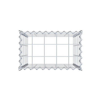 Gabbione aggiuntivo tipo 3 50 cm x 50 cm x 30 cm (L x H x P), dimensione maglia 10 cm x 10 cm, a spirale